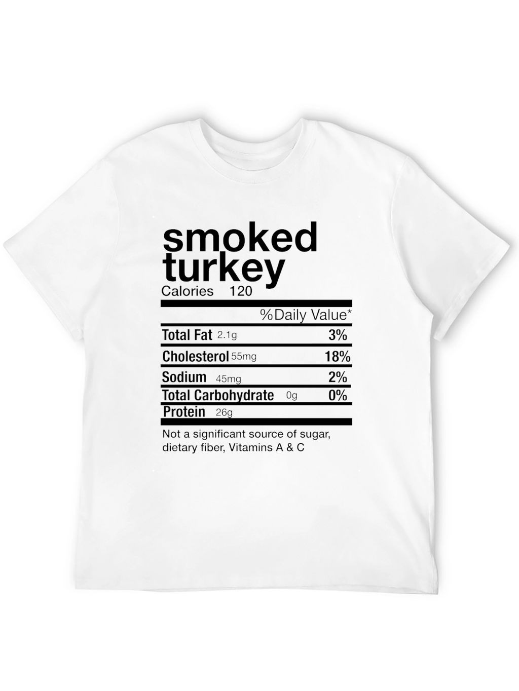 Smoked Turkey Nutrition Facts Graphic Novelty T-Shirt