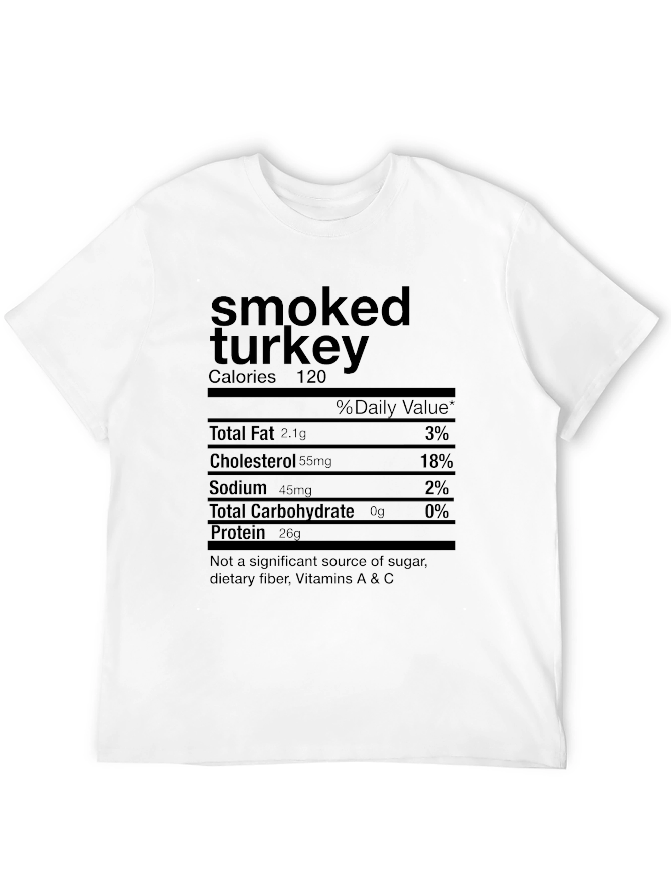 Smoked Turkey Nutrition Facts Graphic Novelty T-Shirt