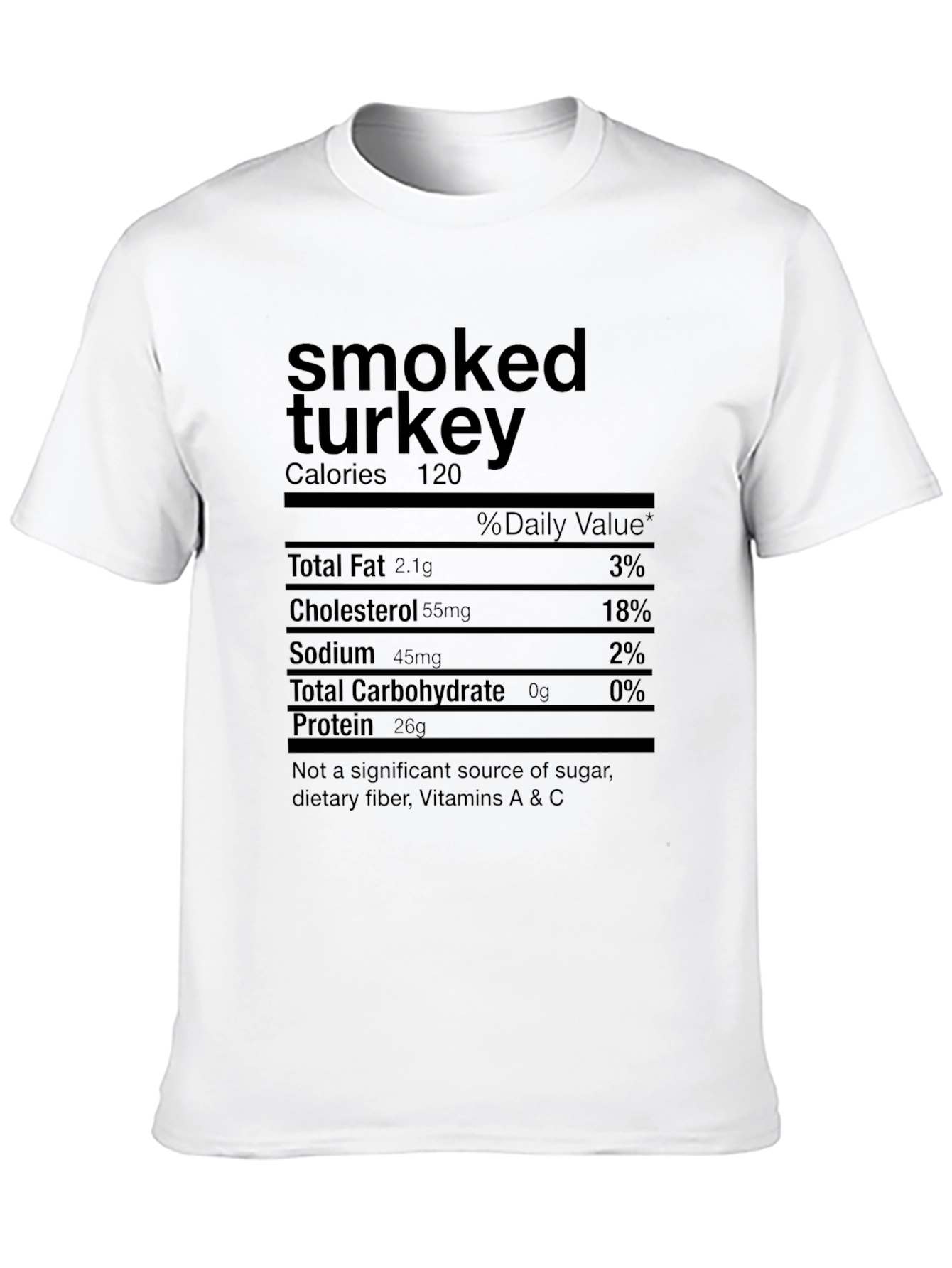 Smoked Turkey Nutrition Facts Graphic Novelty T-Shirt
