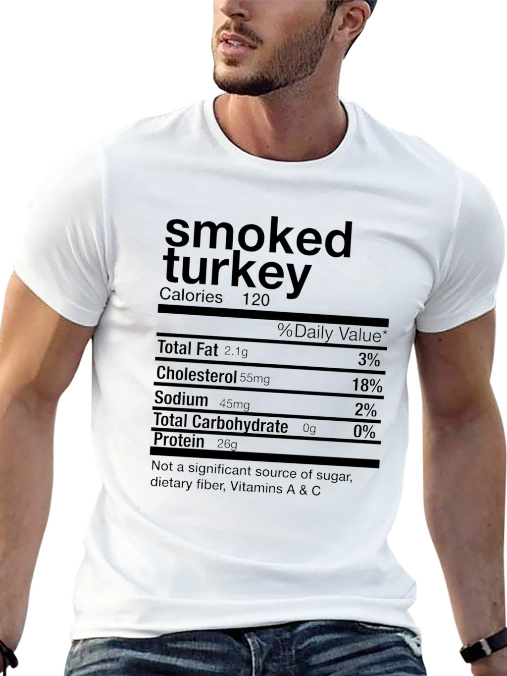 Smoked Turkey Nutrition Facts Graphic Novelty T-Shirt