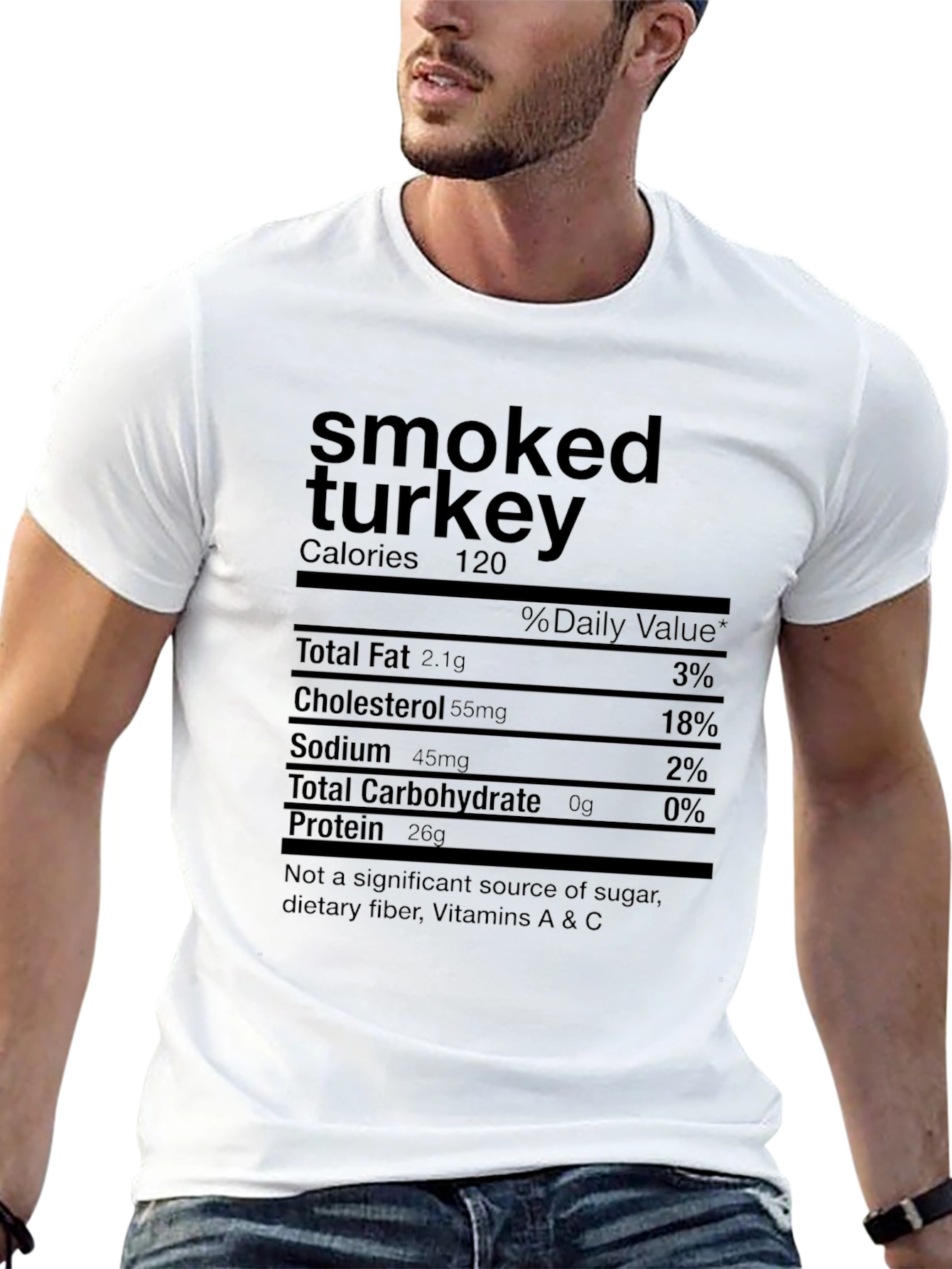 Smoked Turkey Nutrition Facts Graphic Novelty T-Shirt