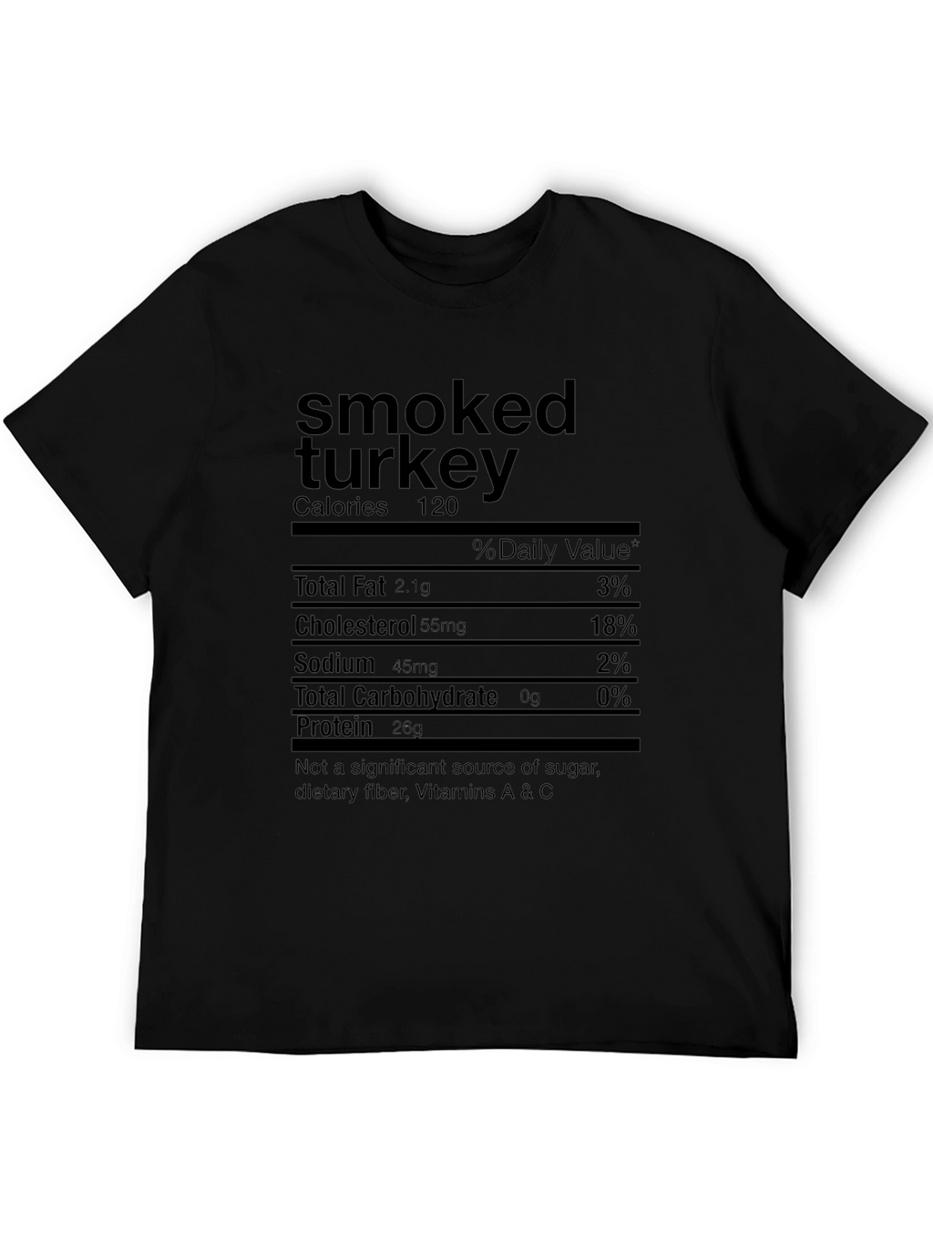 Smoked Turkey Nutrition Facts Graphic Novelty T-Shirt