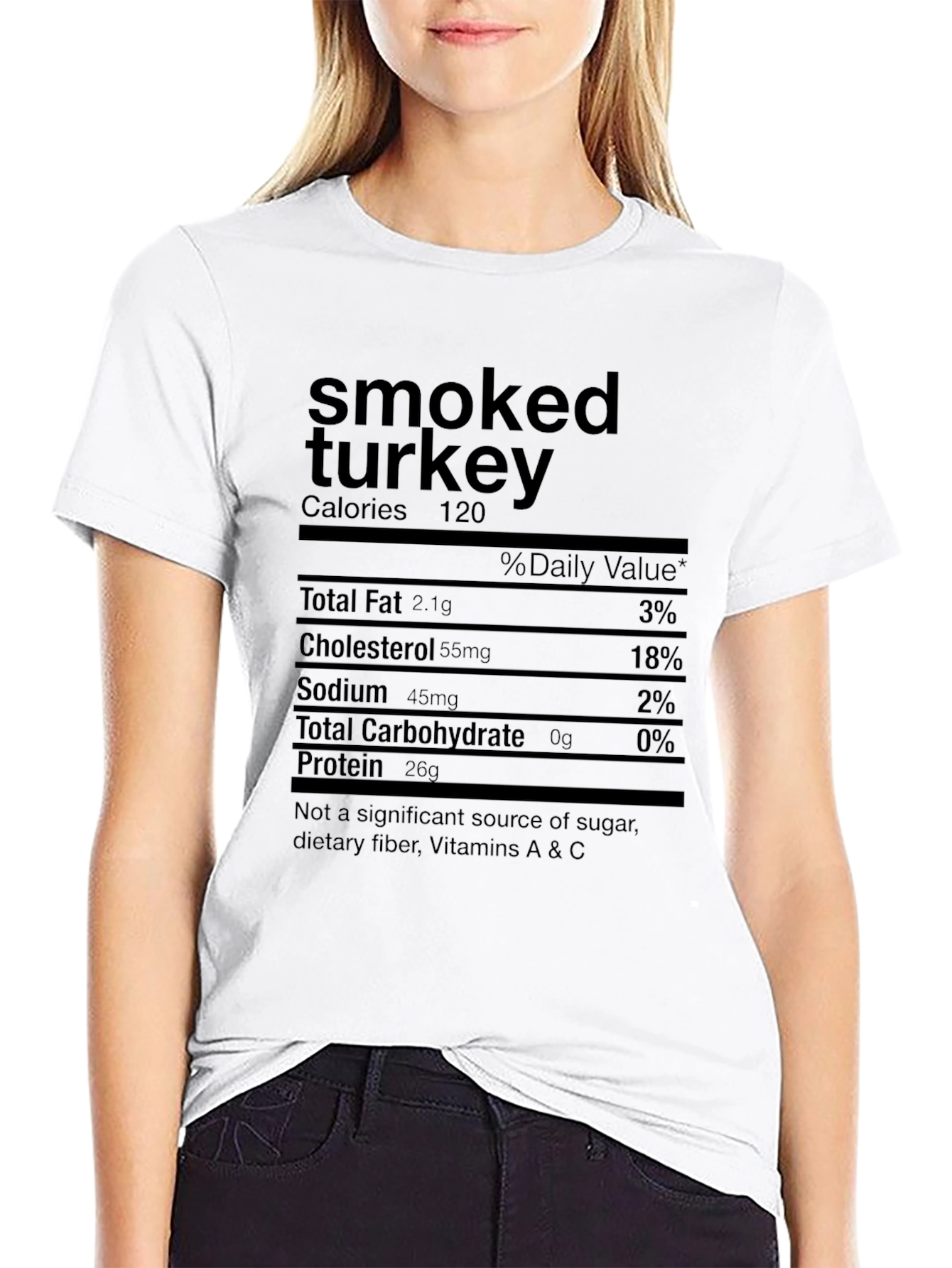 Smoked Turkey Nutrition Facts Graphic Novelty T-Shirt