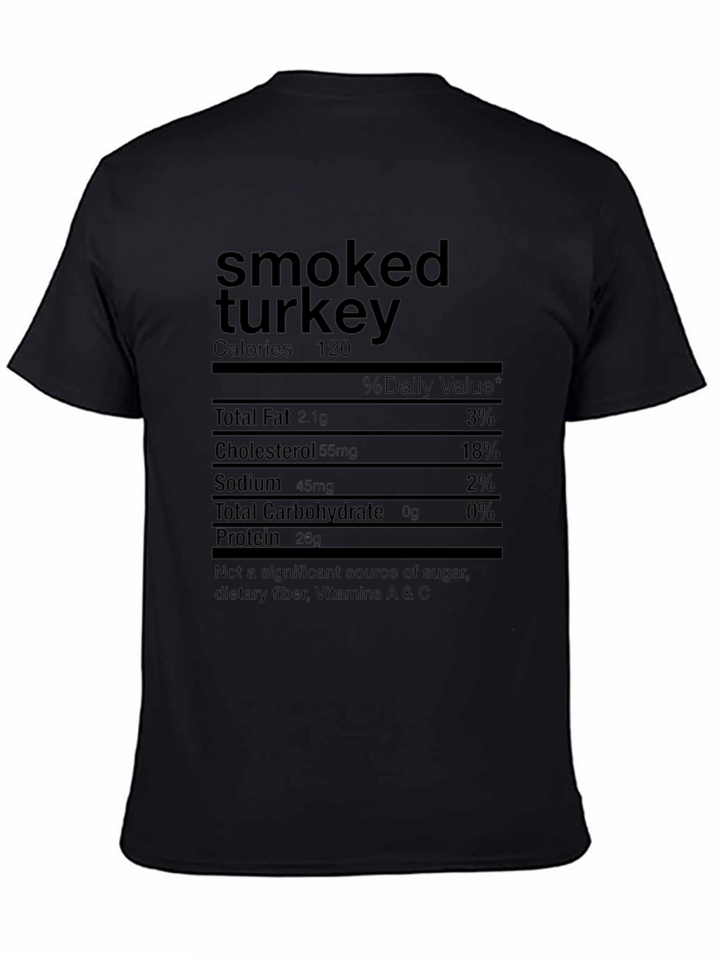 Smoked Turkey Nutrition Facts Graphic Novelty T-Shirt