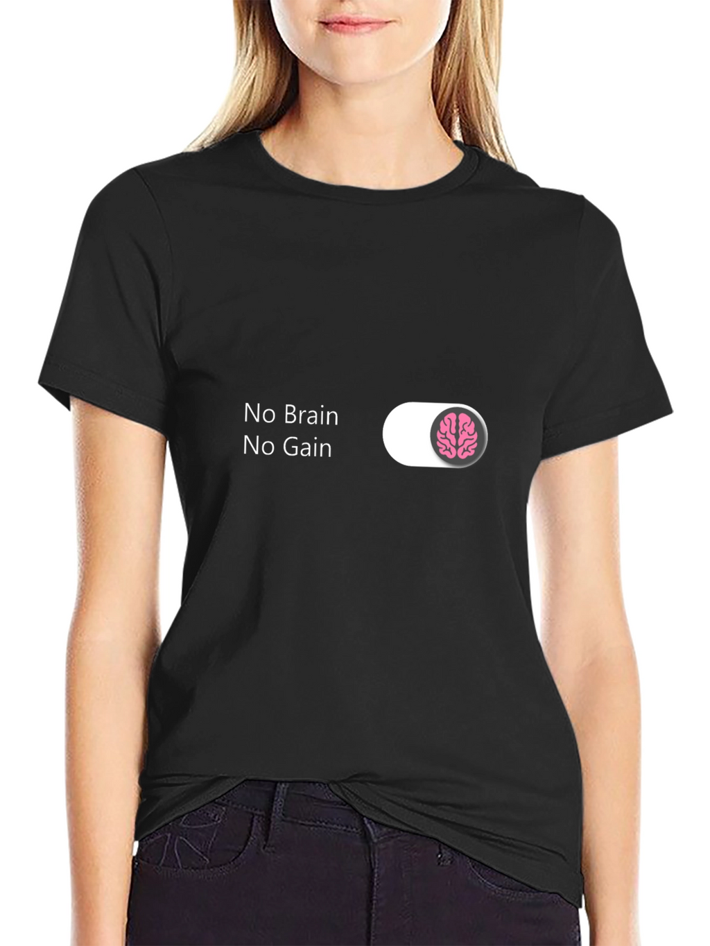 No Brain No Gain Graphic Tee