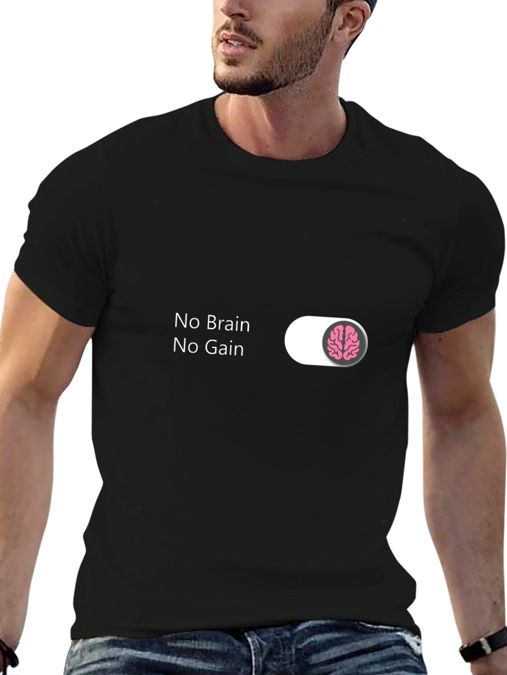 No Brain No Gain Graphic Tee