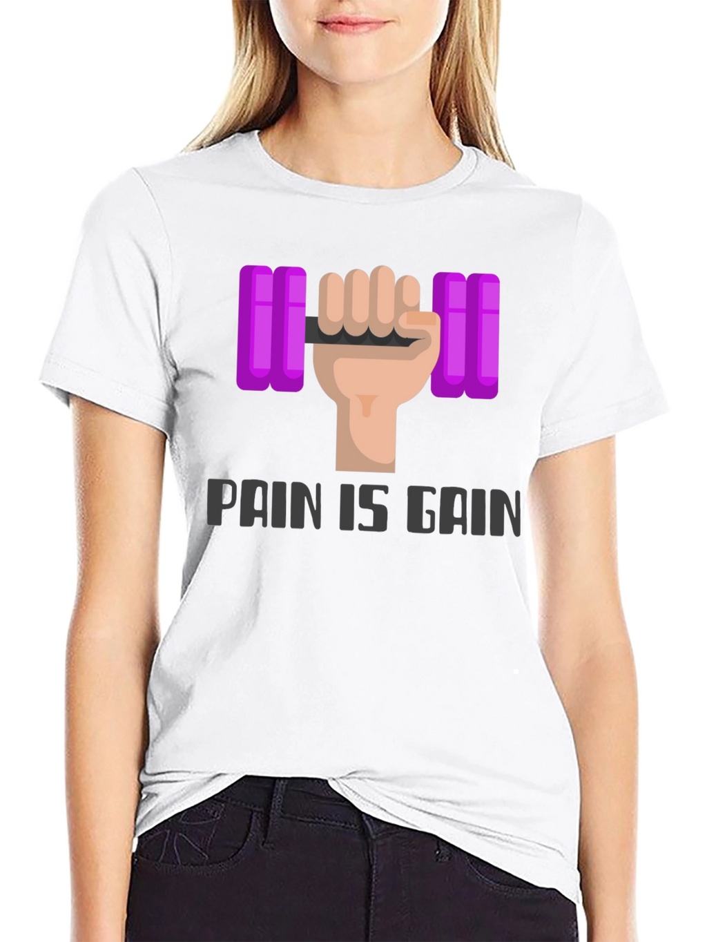 Pain is Gain Graphic Tee - Workout Motivation