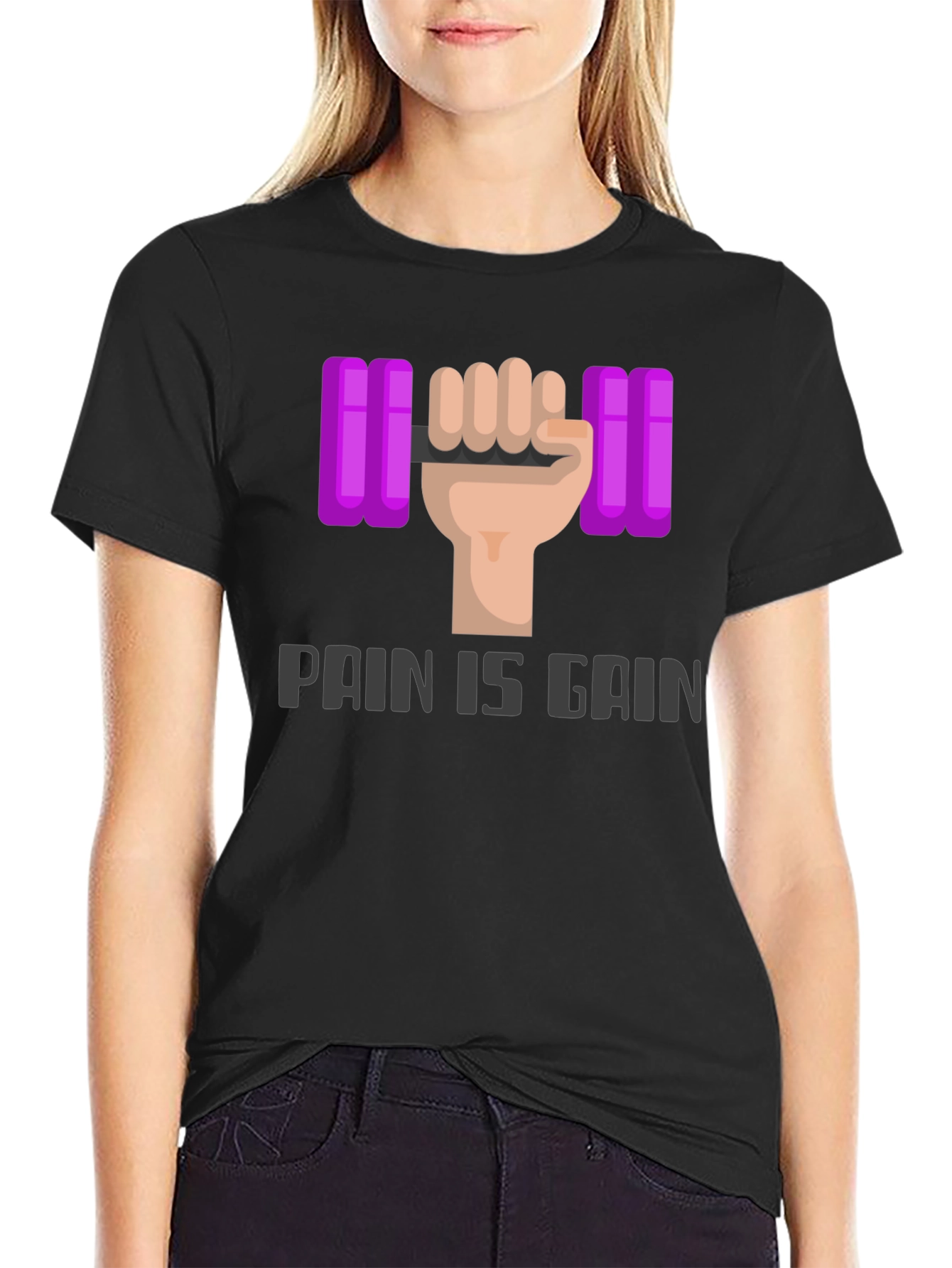 Pain is Gain Graphic Tee - Workout Motivation