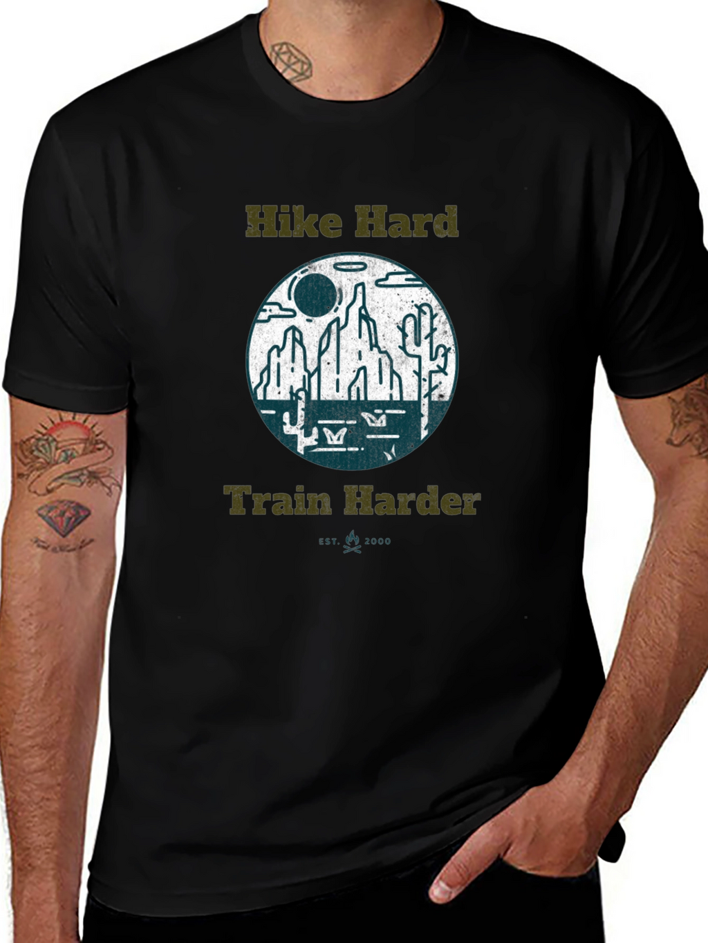 Hike Hard Train Harder Graphic Tee