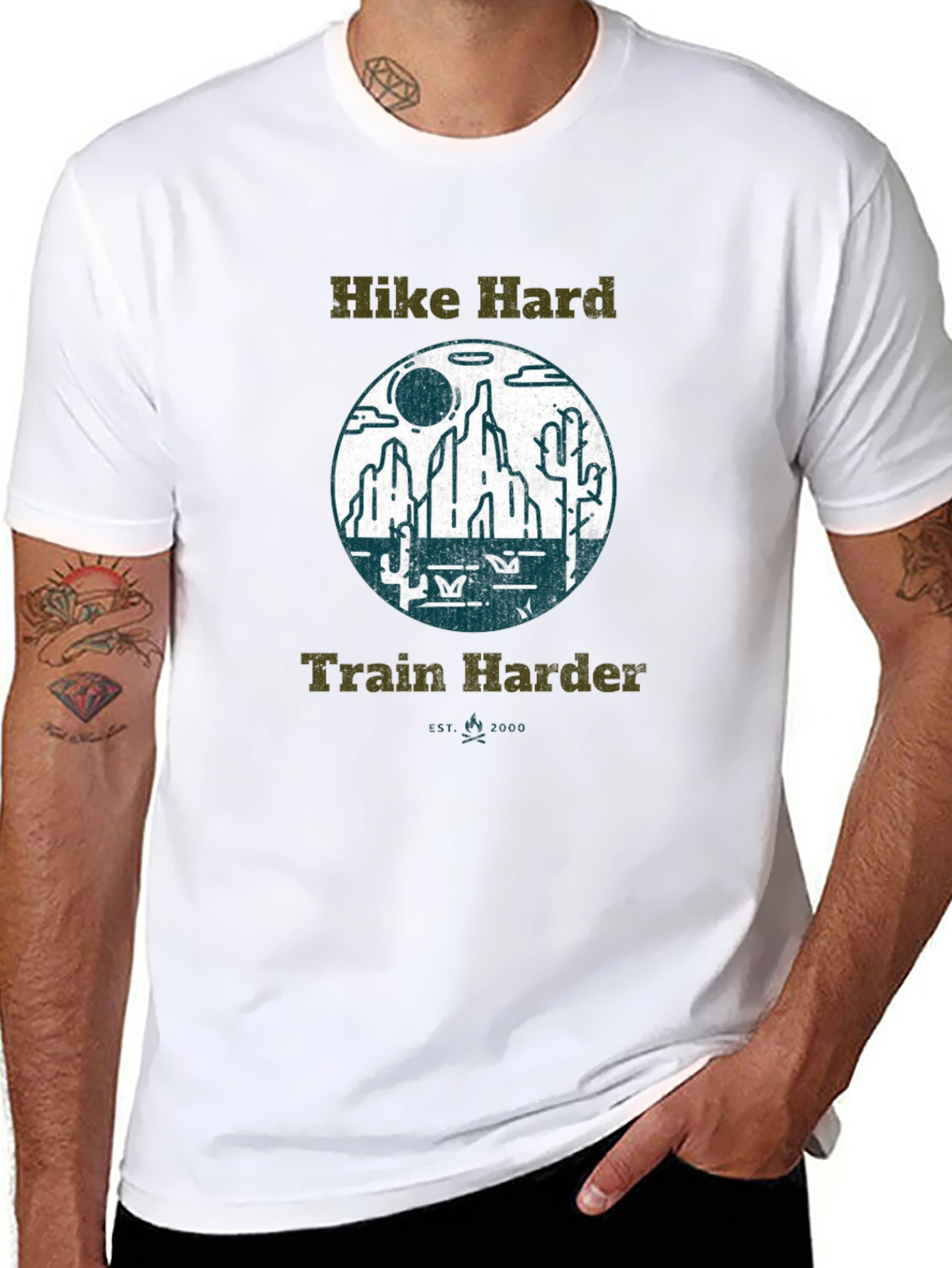 Hike Hard Train Harder Graphic Tee