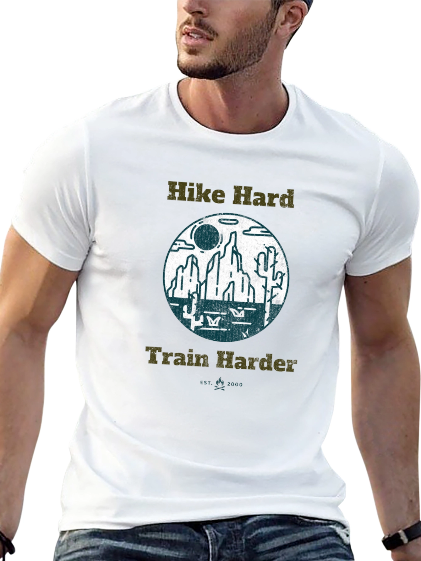 Hike Hard Train Harder Graphic Tee
