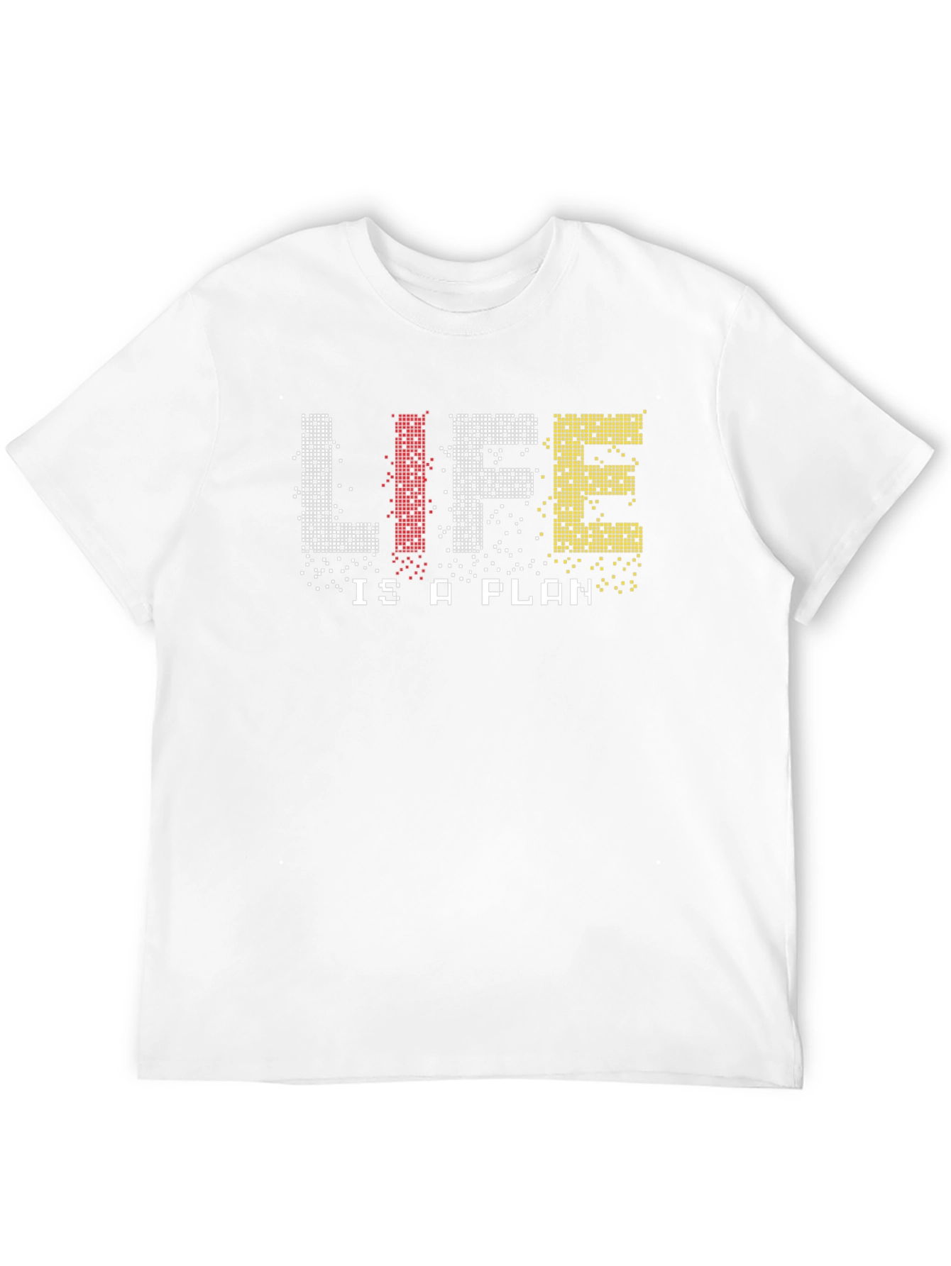 Life Is A Plan Pixelated Graphic Tee