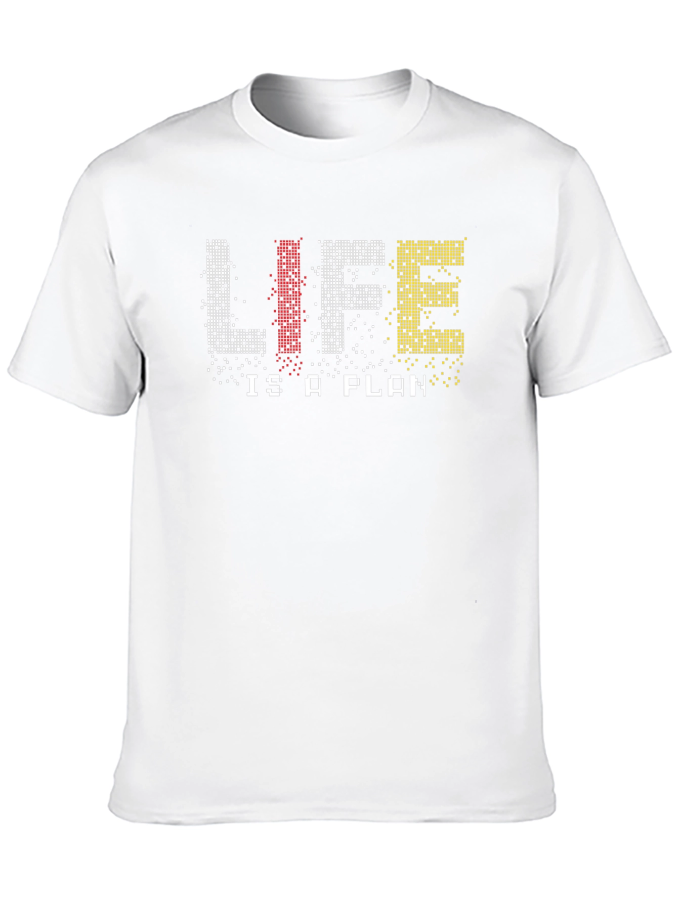 Life Is A Plan Pixelated Graphic Tee