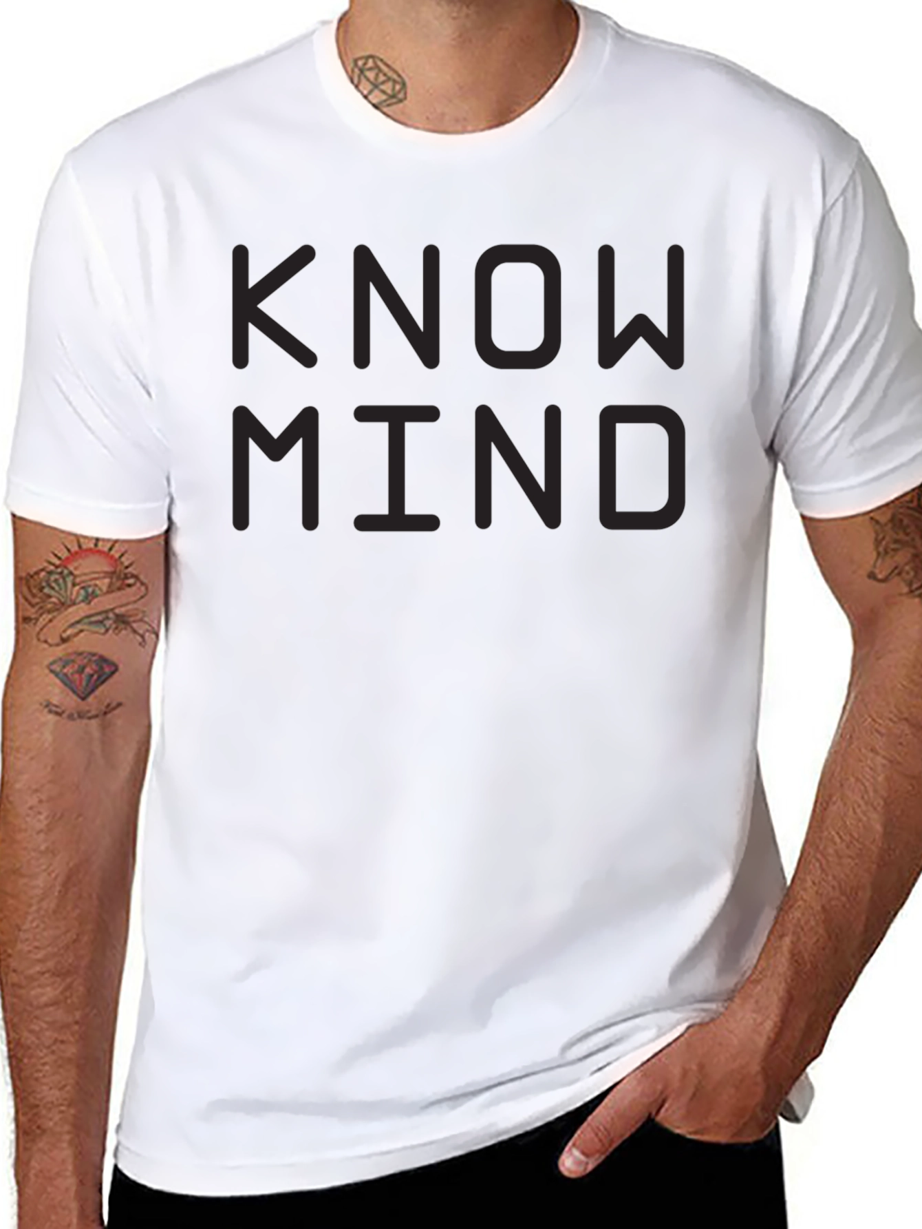 Know Mind Black T-Shirt - Minimalist Design