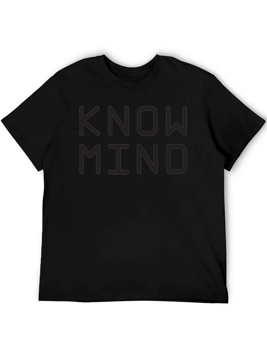 Know Mind Black T-Shirt - Minimalist Design