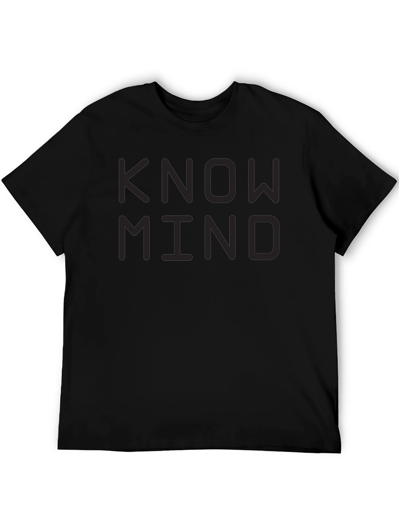Know Mind Black T-Shirt - Minimalist Design