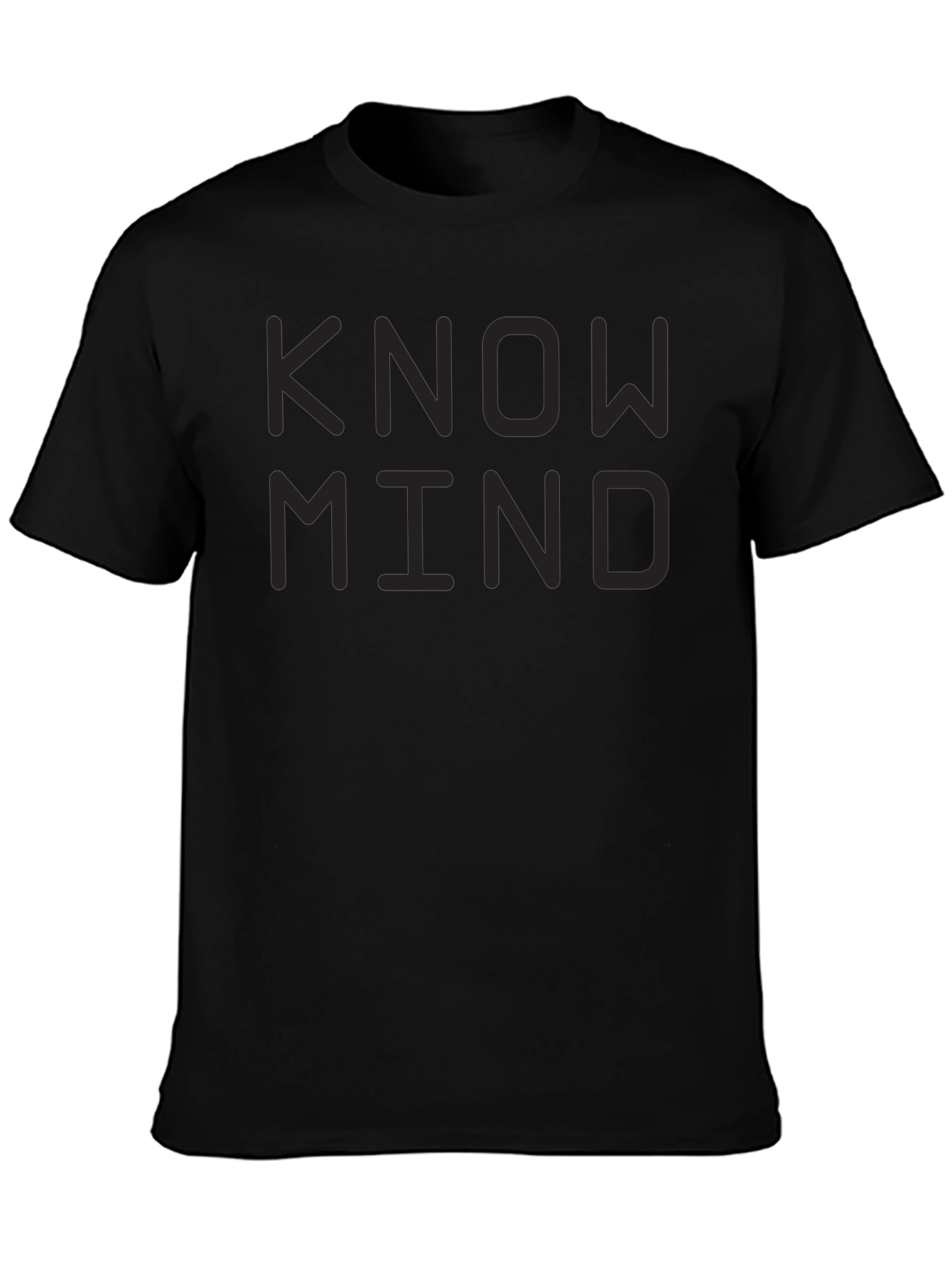 Know Mind Black T-Shirt - Minimalist Design