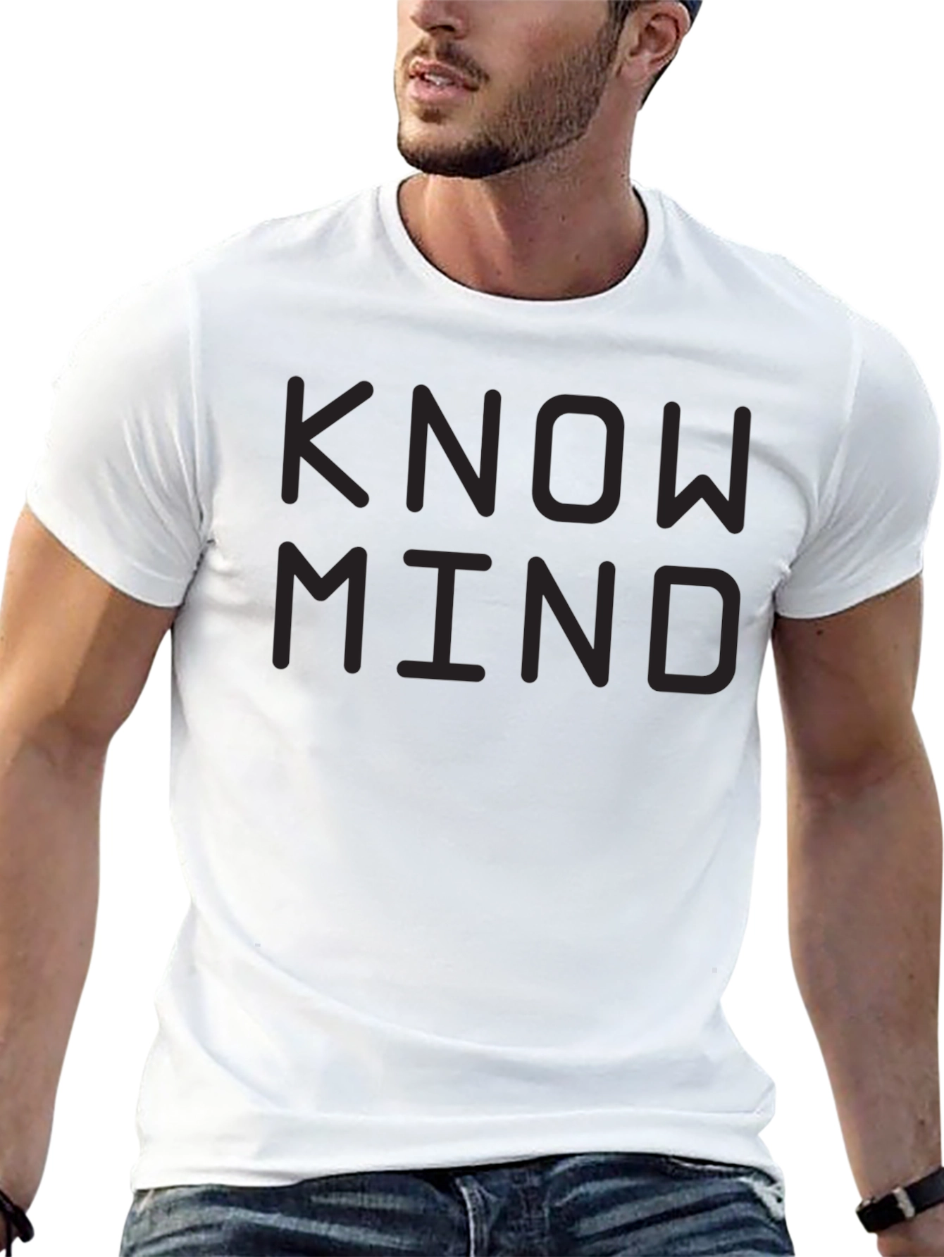 Know Mind Black T-Shirt - Minimalist Design