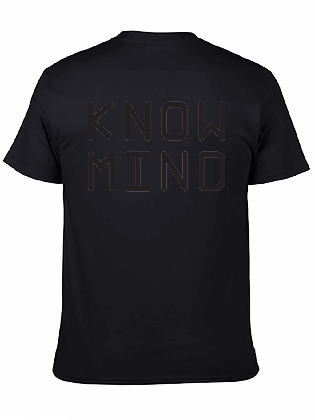 Know Mind Black T-Shirt - Minimalist Design