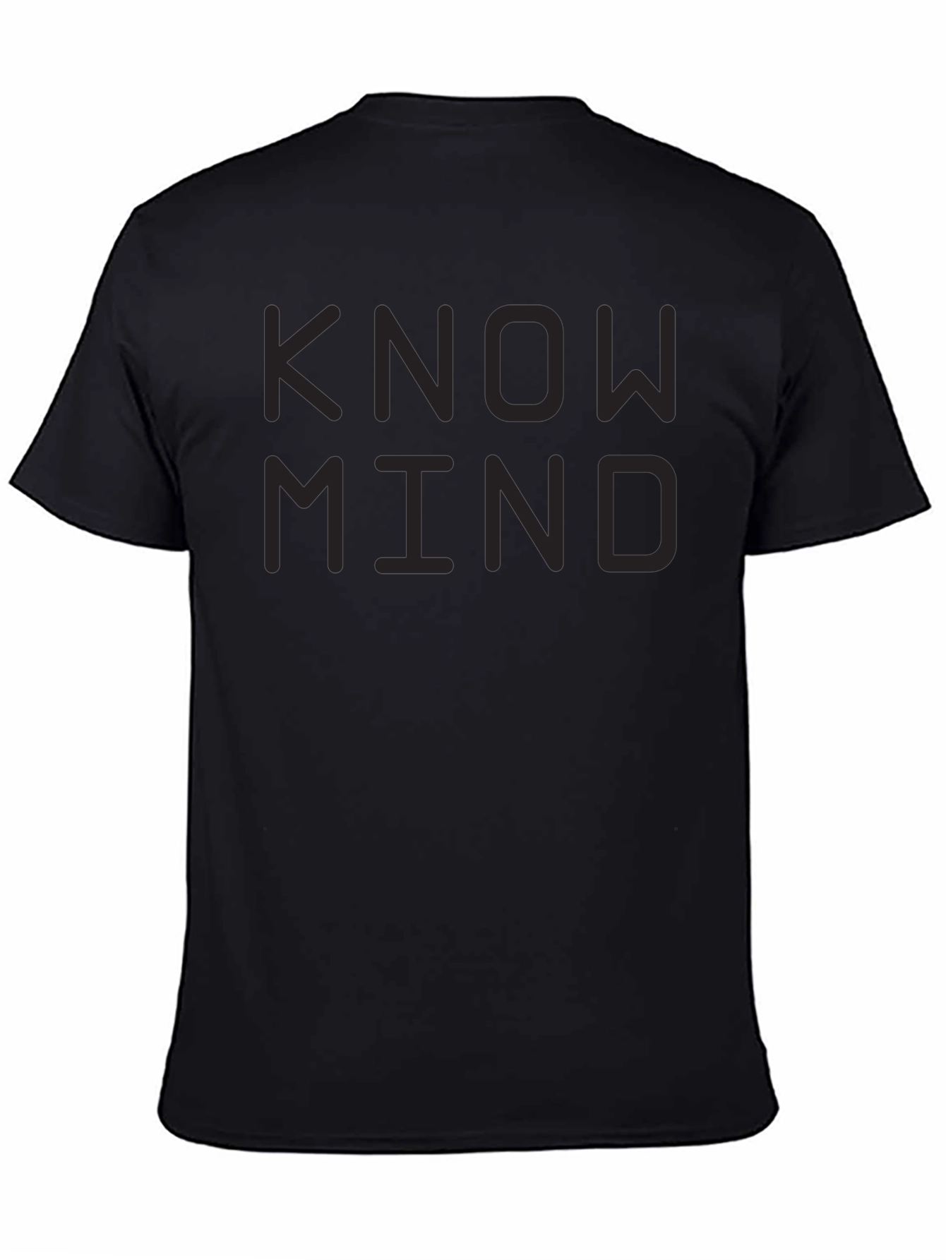 Know Mind Black T-Shirt - Minimalist Design