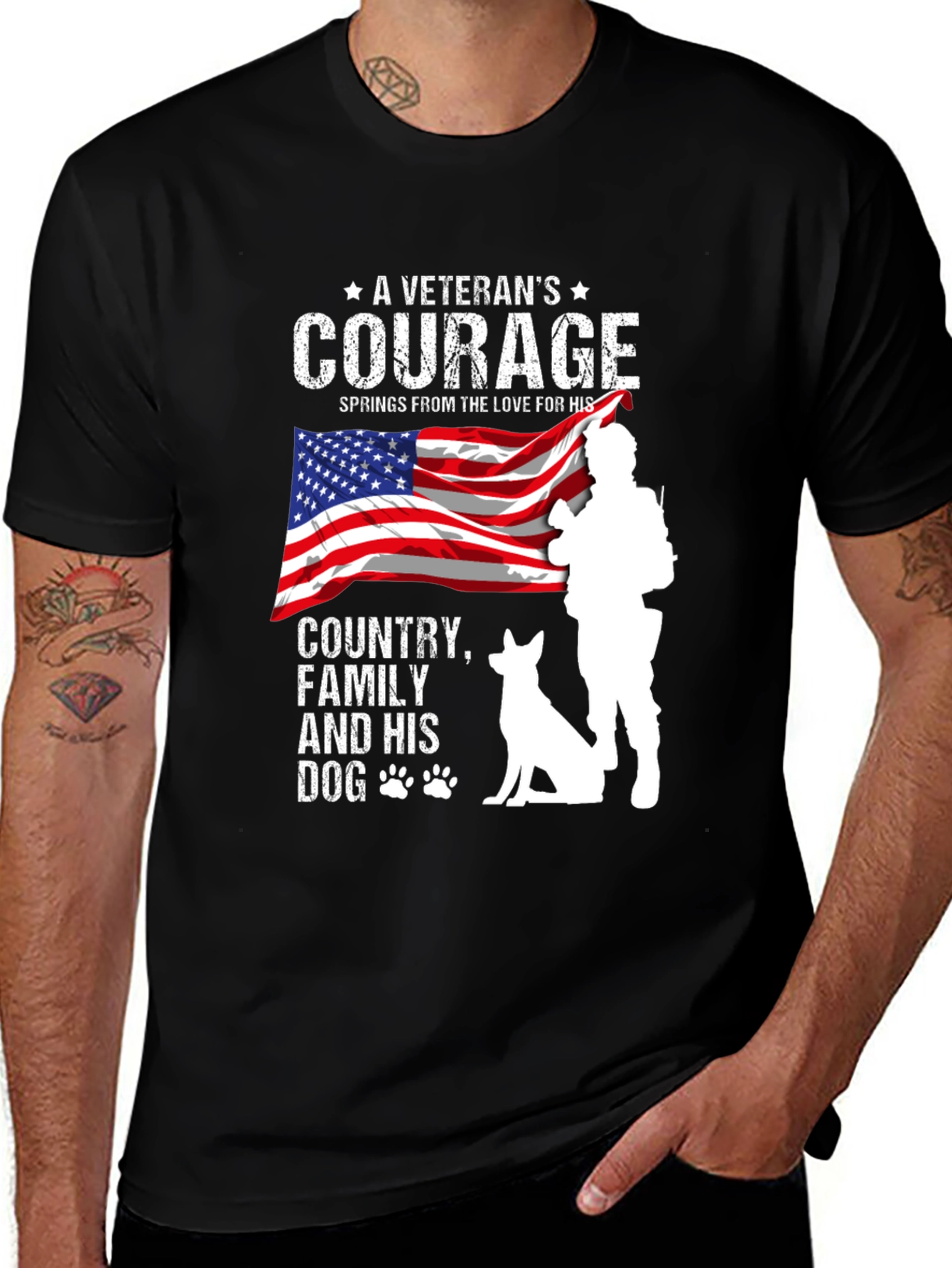 Veterans Courage Graphic T-Shirt