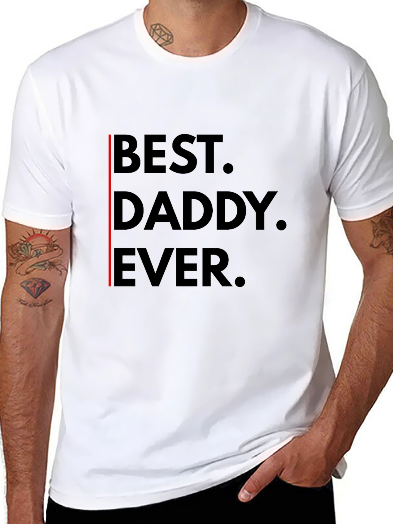 Best Daddy Ever T-Shirt - Black Graphic Tee