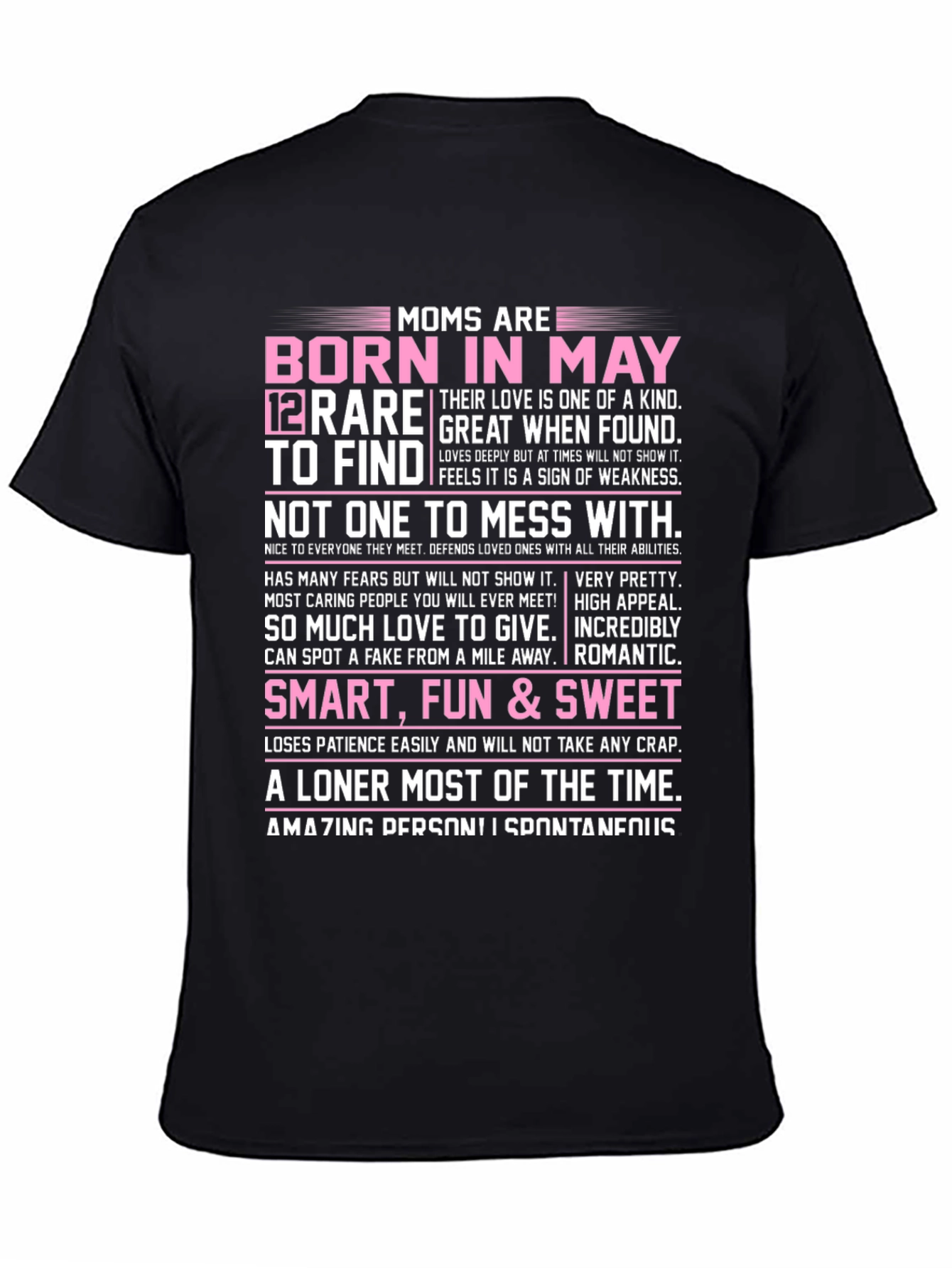 Moms Born in May T-Shirt - Rare & Sweet