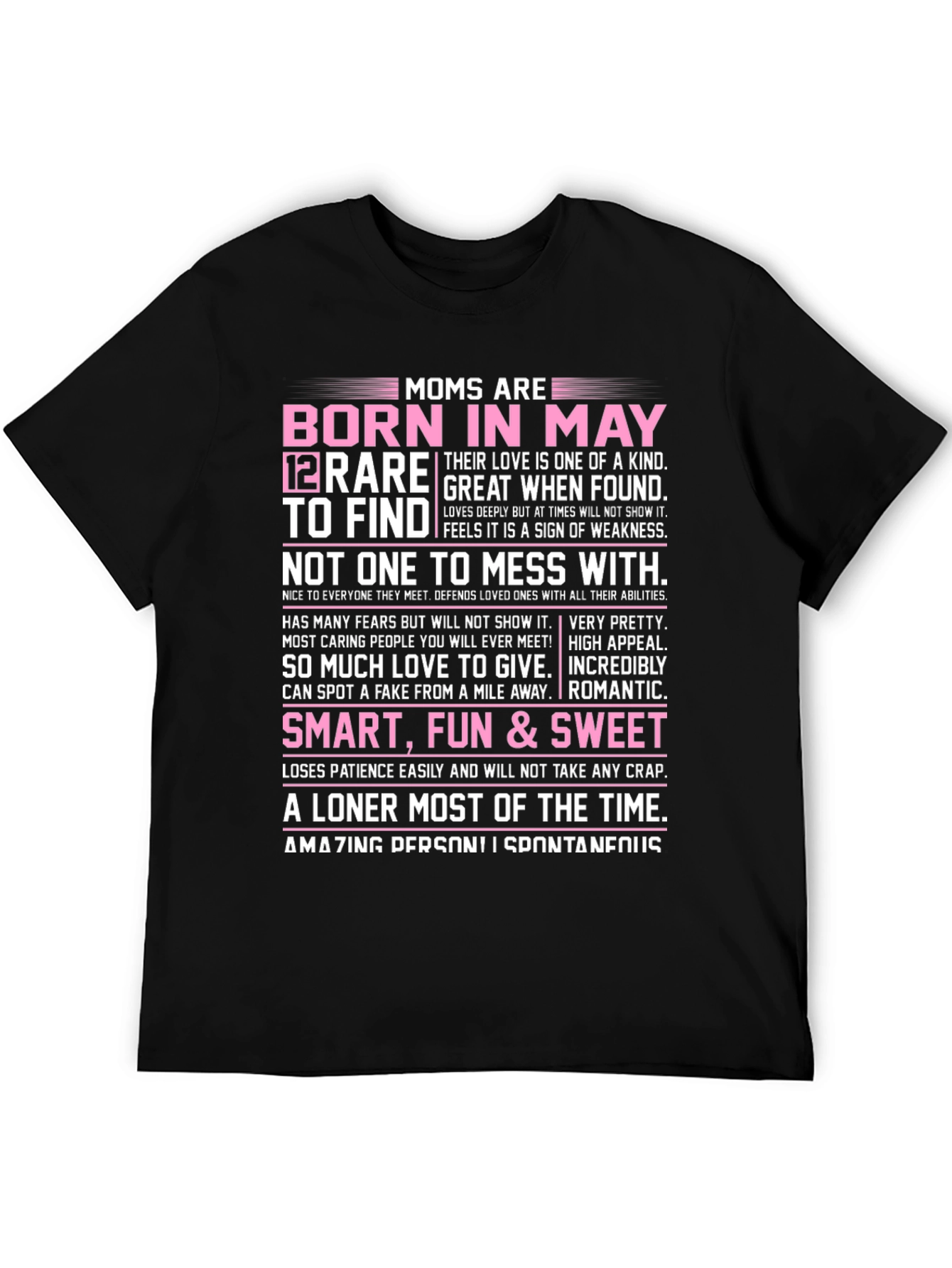 Moms Born in May T-Shirt - Rare & Sweet