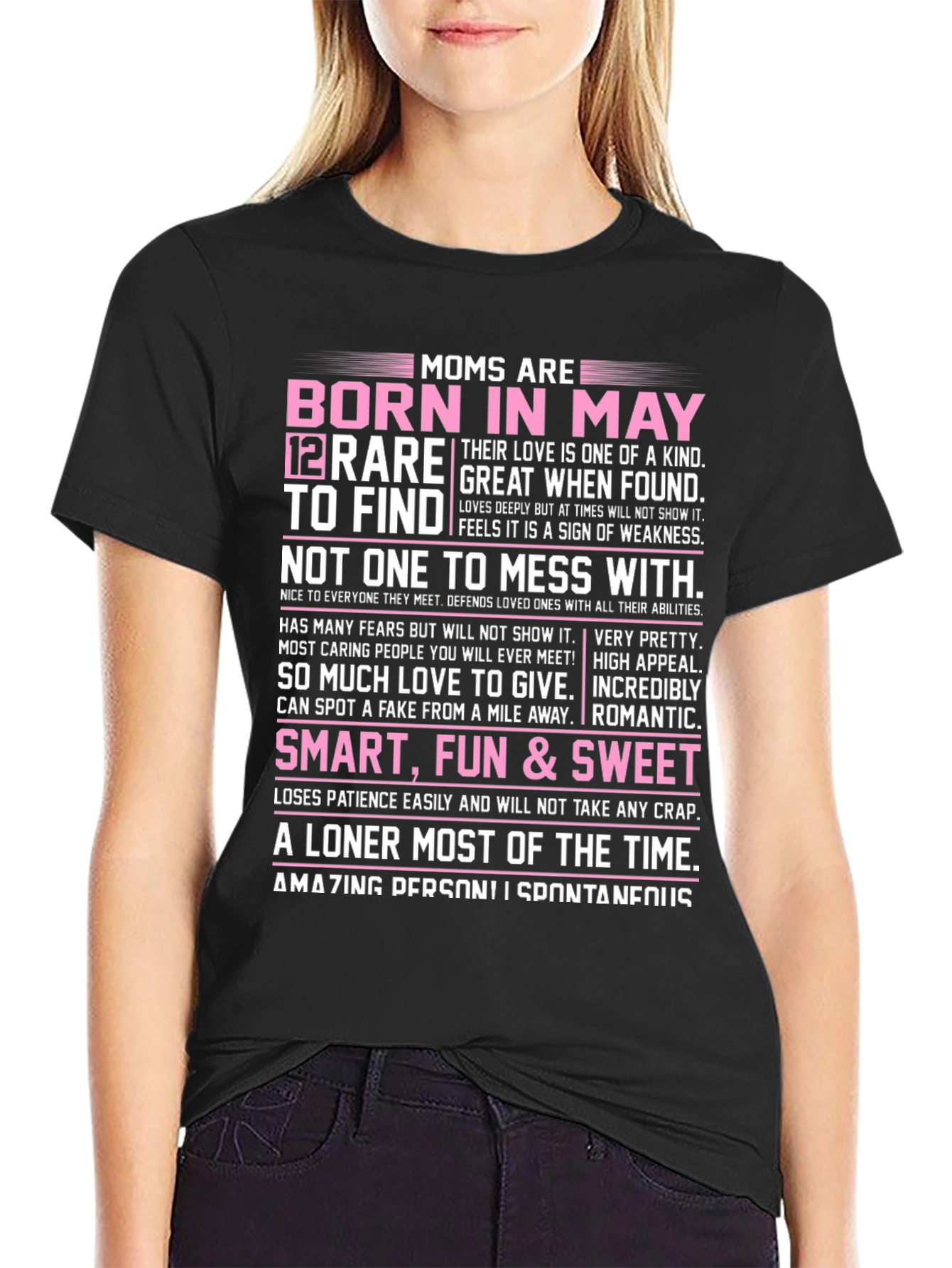 Moms Born in May T-Shirt - Rare & Sweet