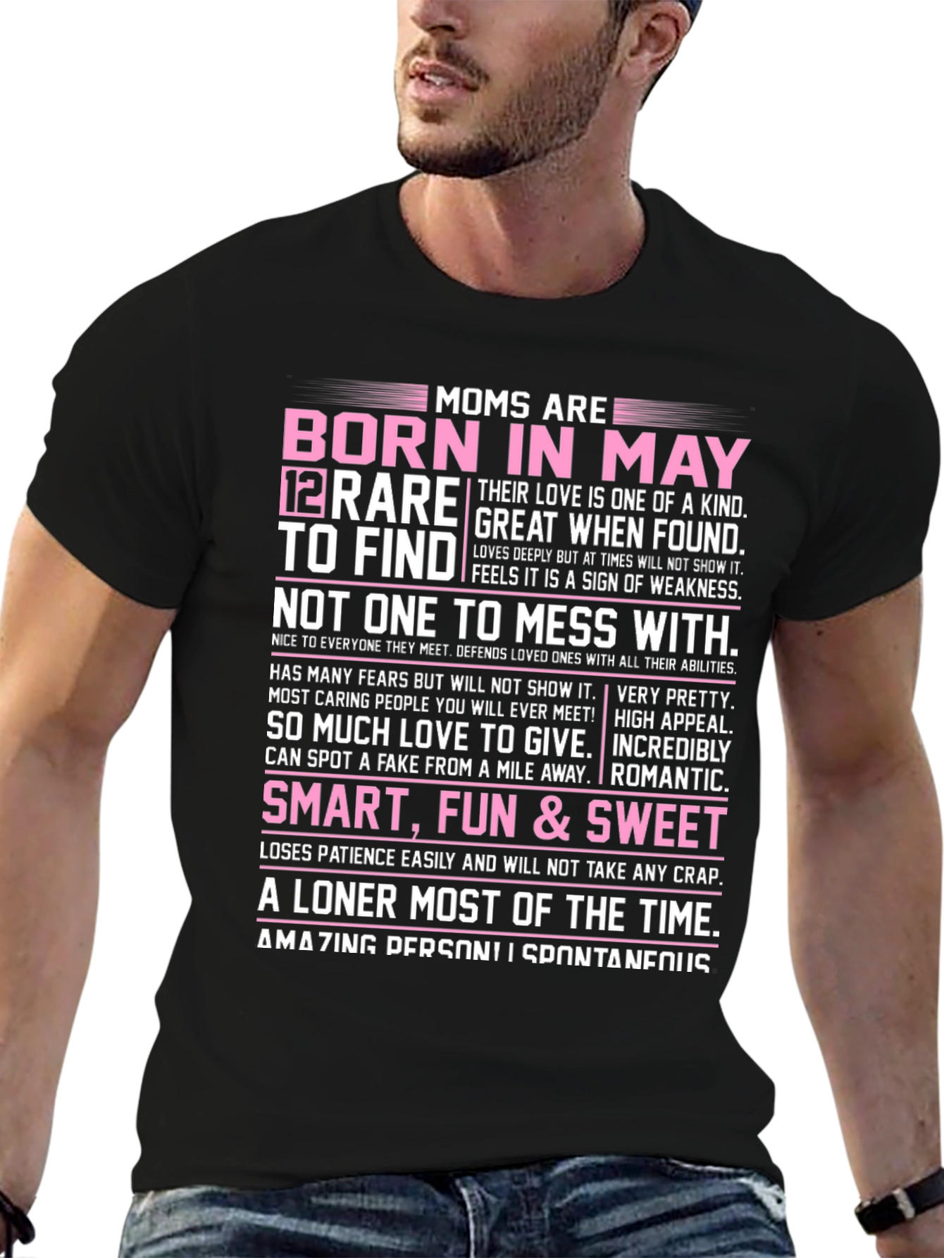 Moms Born in May T-Shirt - Rare & Sweet