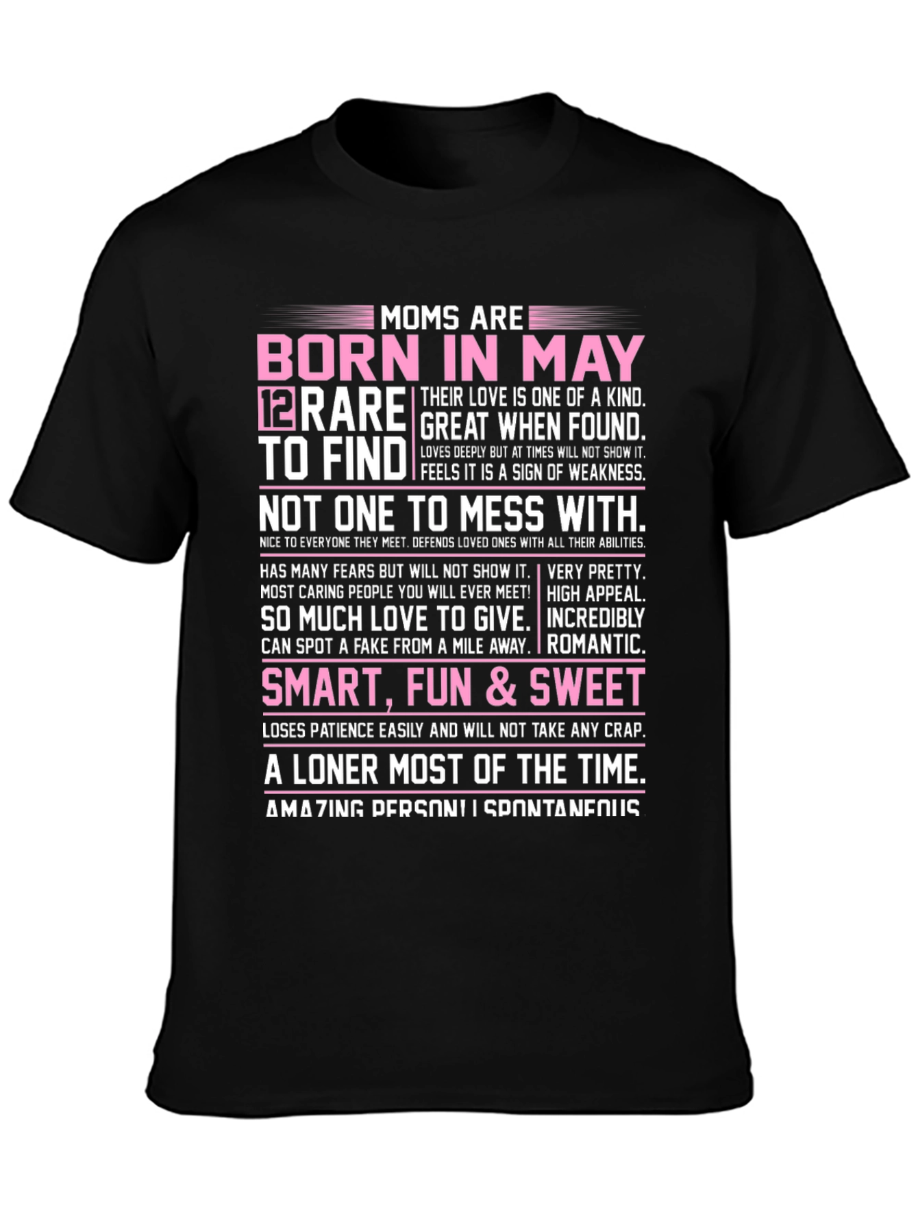 Moms Born in May T-Shirt - Rare & Sweet