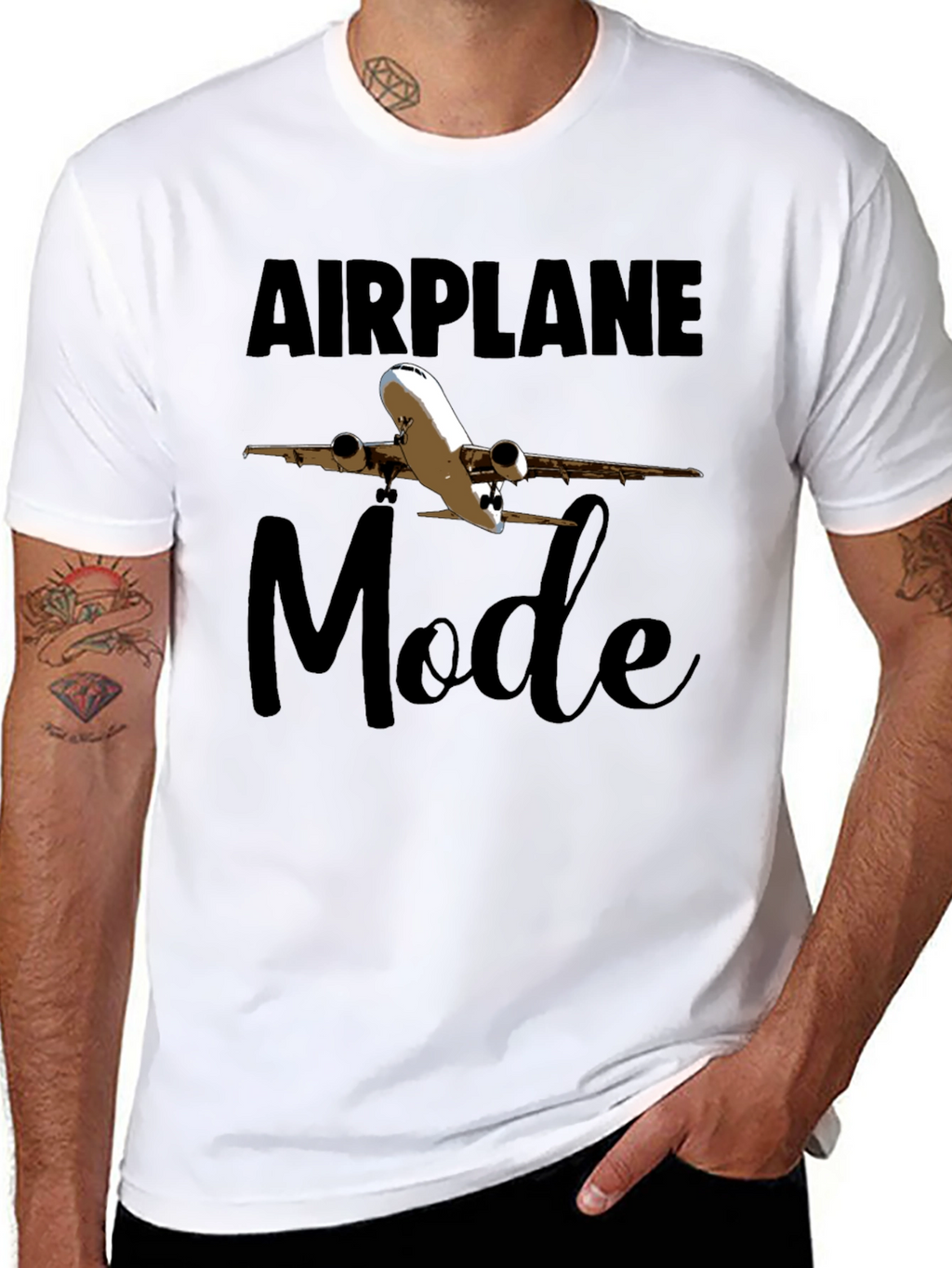 Airplane Mode Black T-Shirt