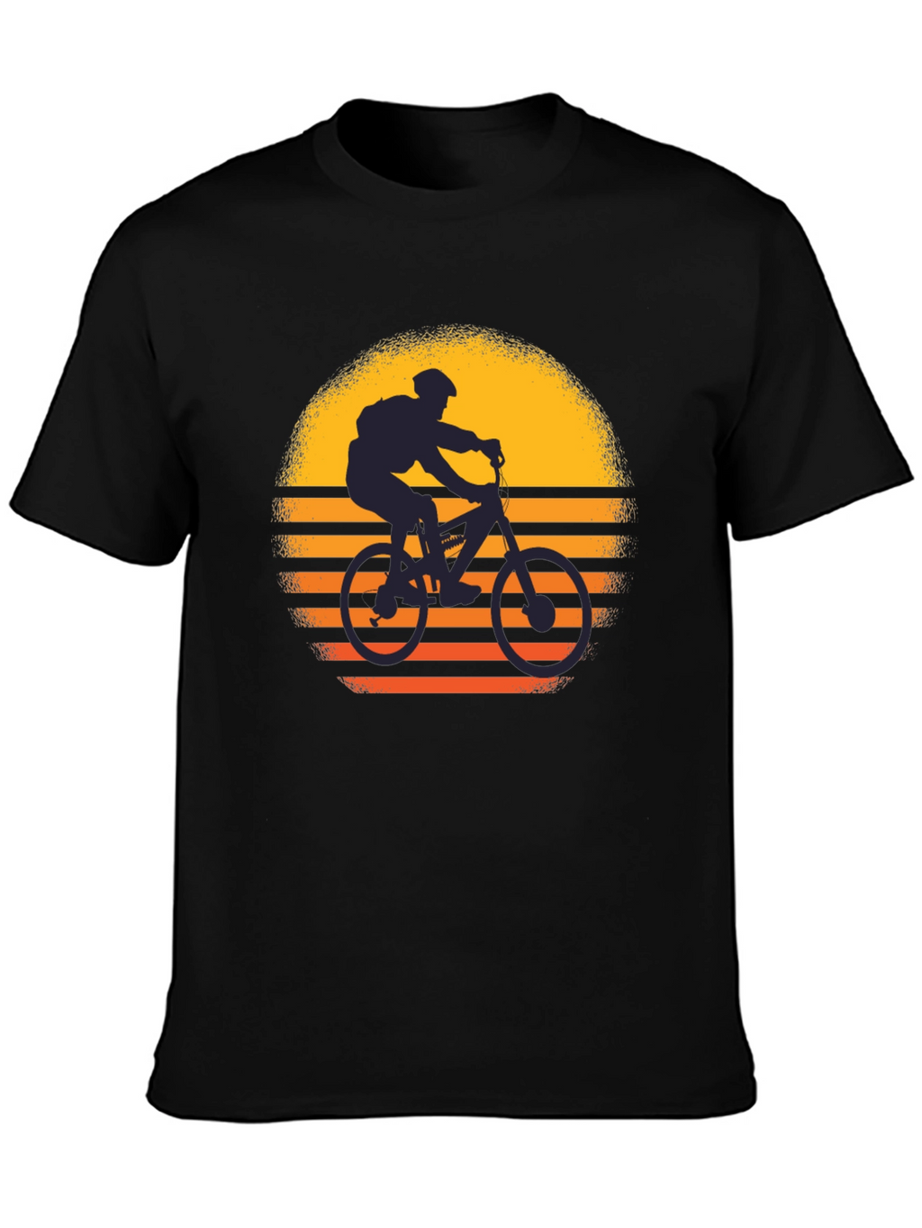 Mountain Bike Sunset Graphic T-Shirt