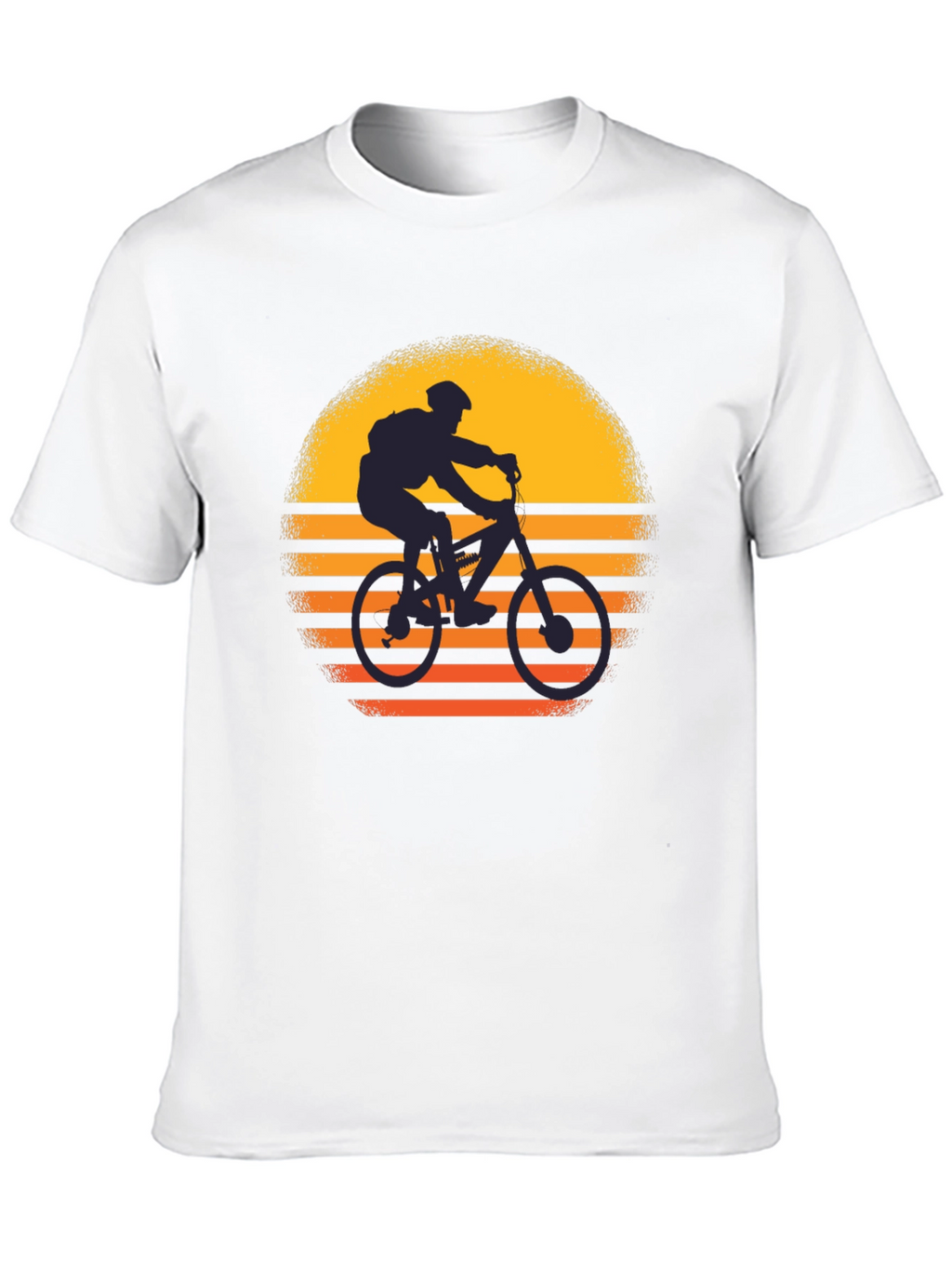 Mountain Bike Sunset Graphic T-Shirt