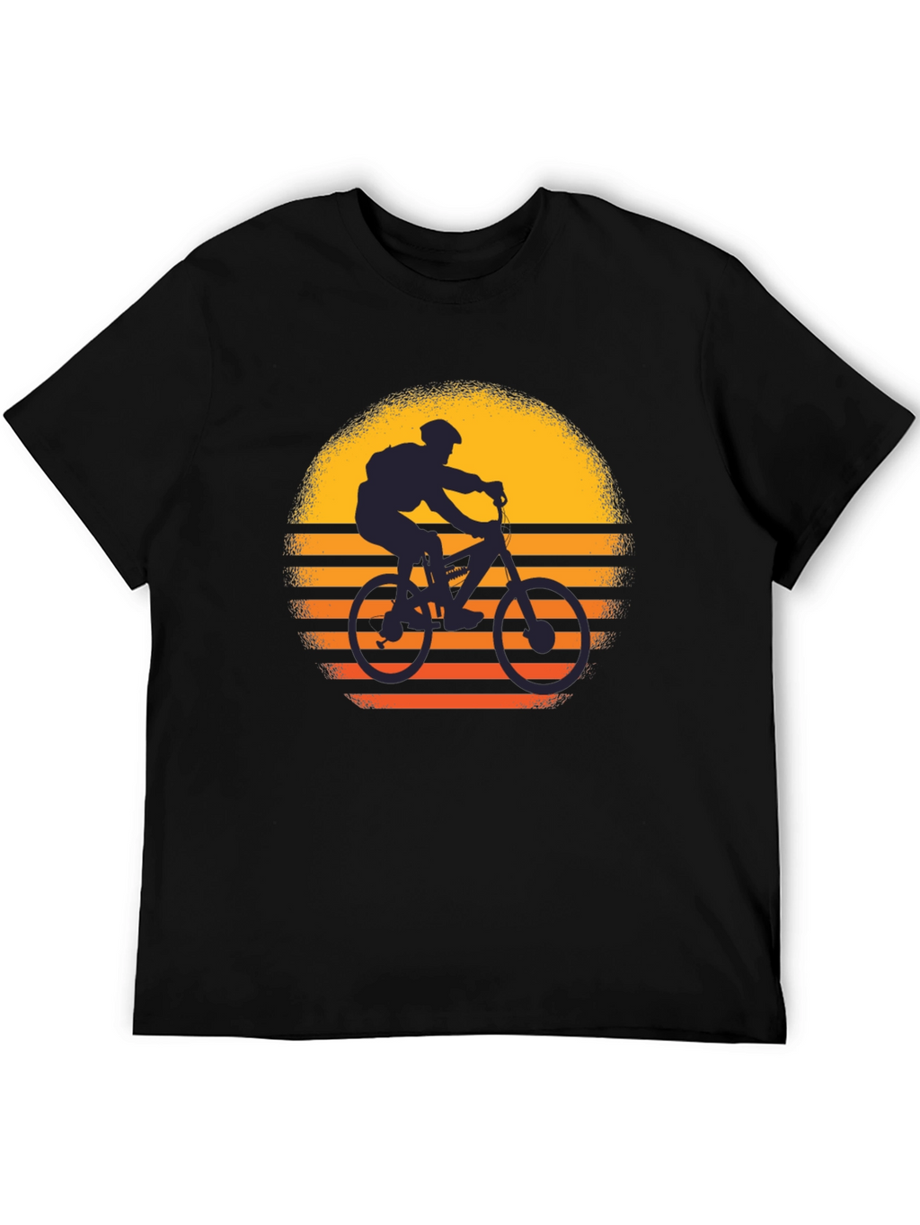 Mountain Bike Sunset Graphic T-Shirt