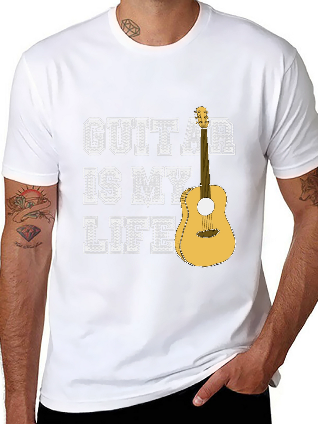 Guitar Is My Life Graphic T-Shirt - Musician Tee
