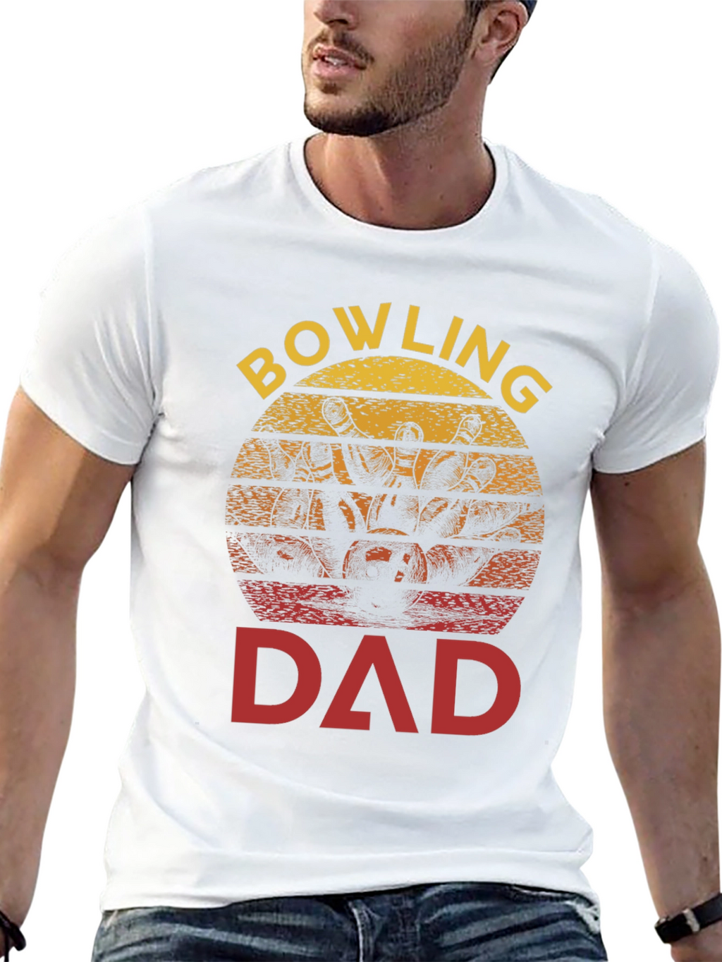 Bowling Dad T-Shirt - Strike Design