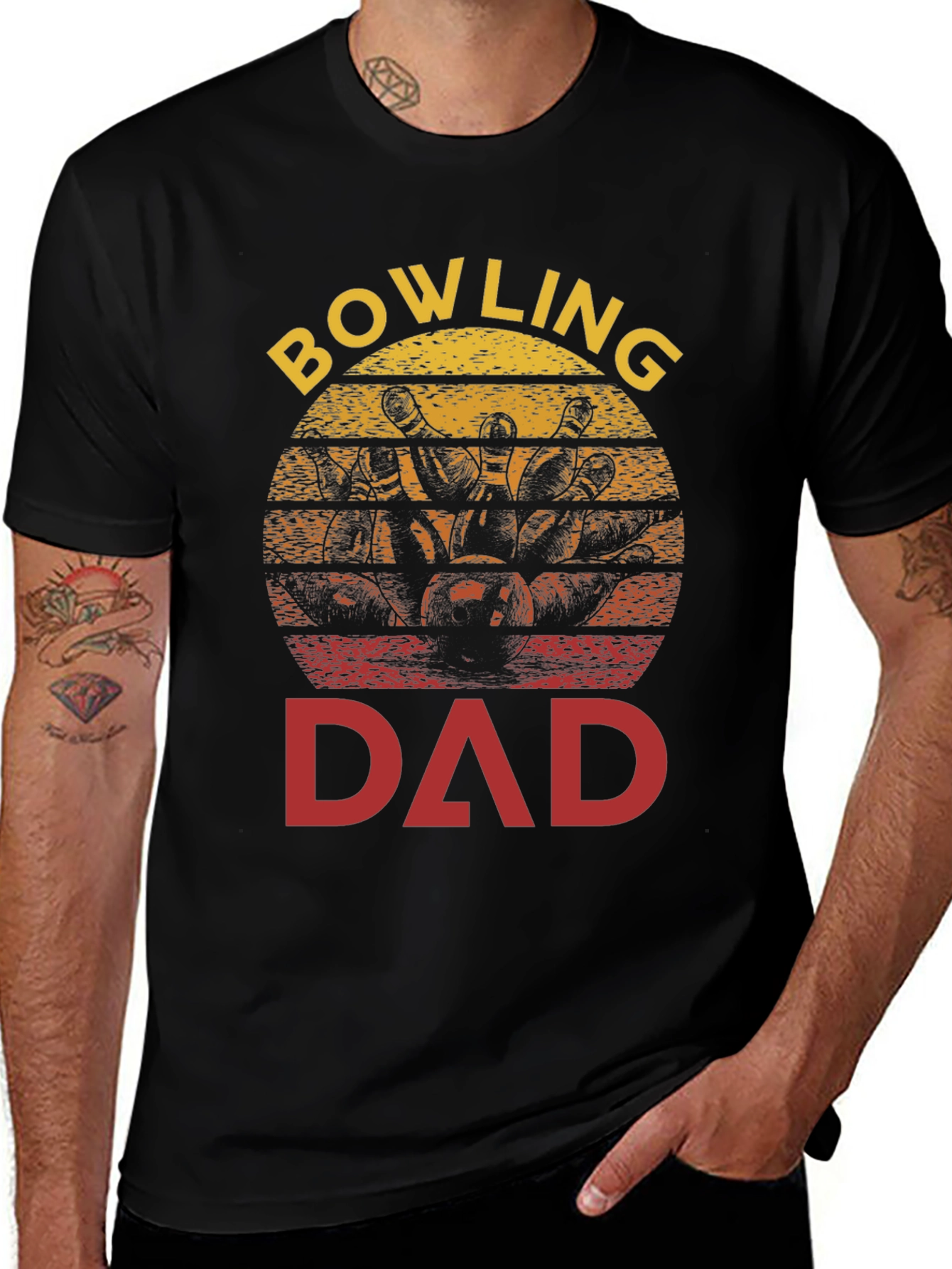Bowling Dad T-Shirt - Strike Design