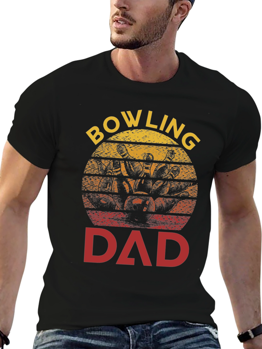 Bowling Dad T-Shirt - Strike Design