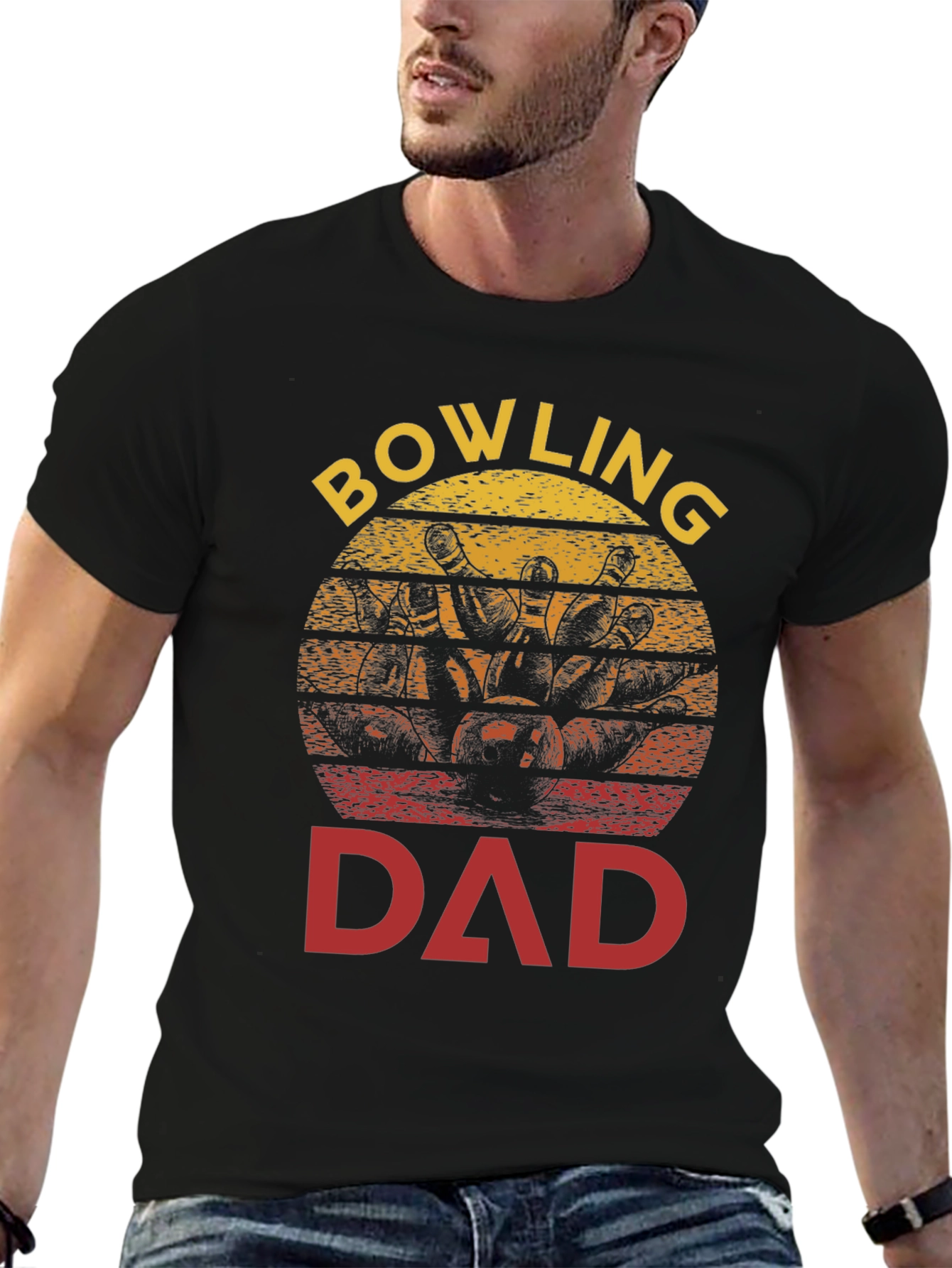 Bowling Dad T-Shirt - Strike Design