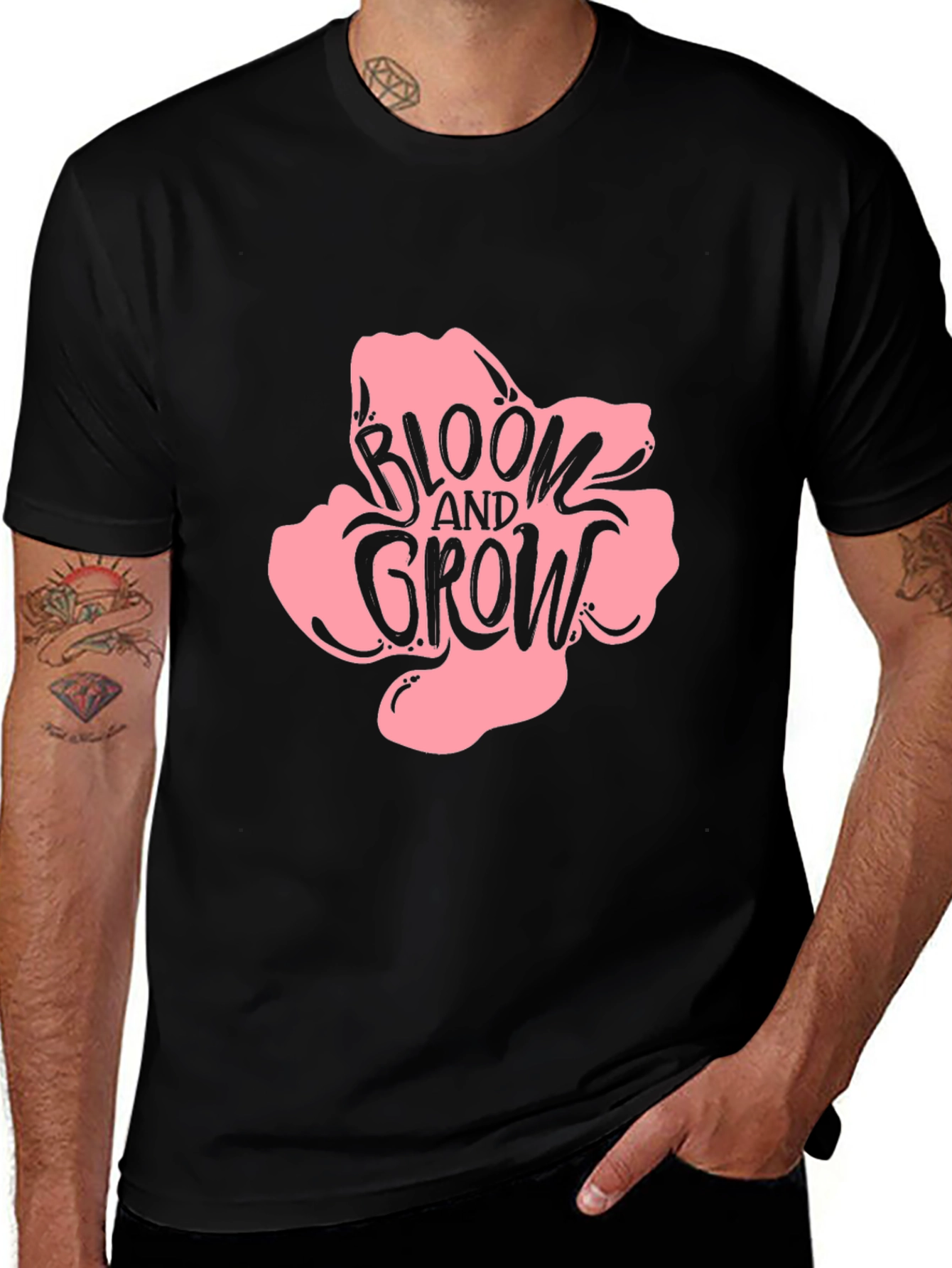 Bloom and Grow Graphic Tee - Black