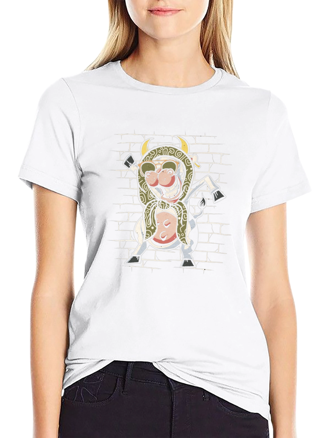 Funny Babushka Cow T-Shirt