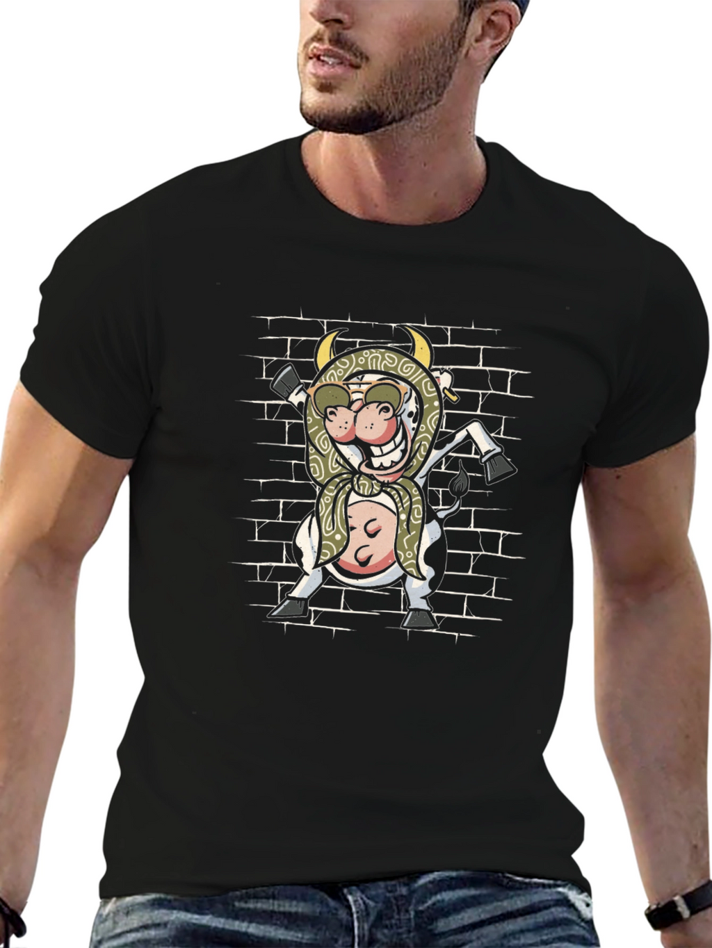 Funny Babushka Cow T-Shirt