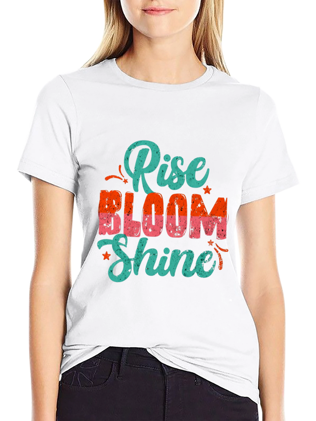 Rise Bloom Shine Graphic Tee - Black