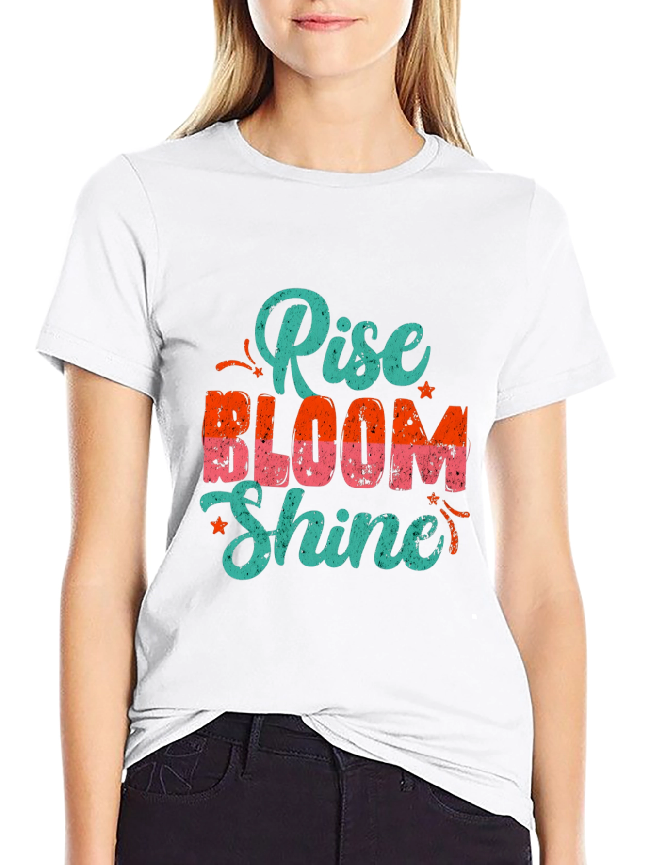 Rise Bloom Shine Graphic Tee - Black