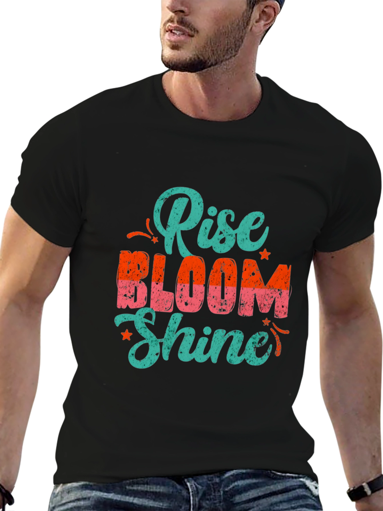 Rise Bloom Shine Graphic Tee - Black