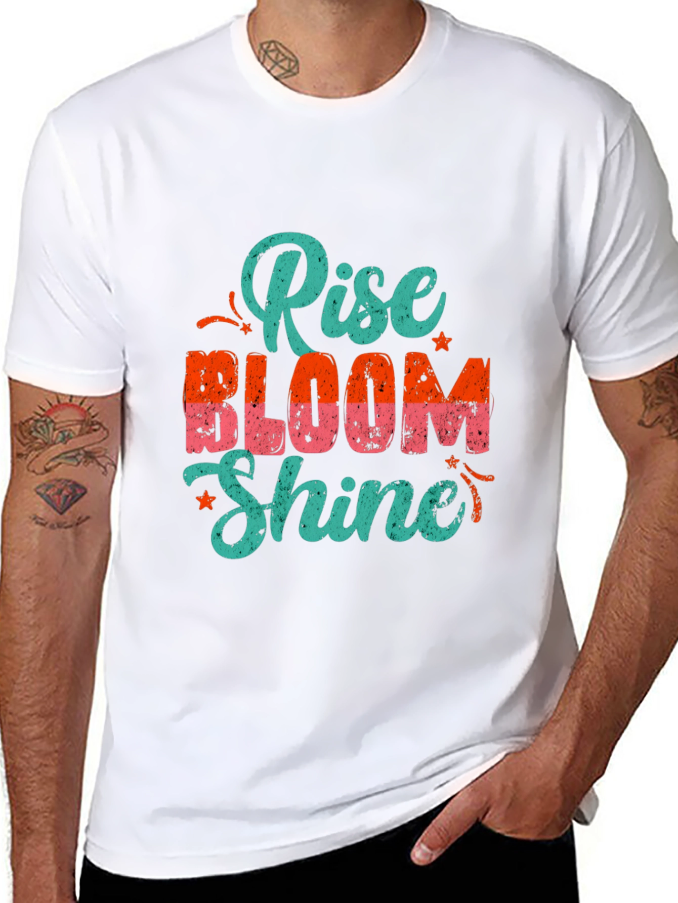 Rise Bloom Shine Graphic Tee - Black