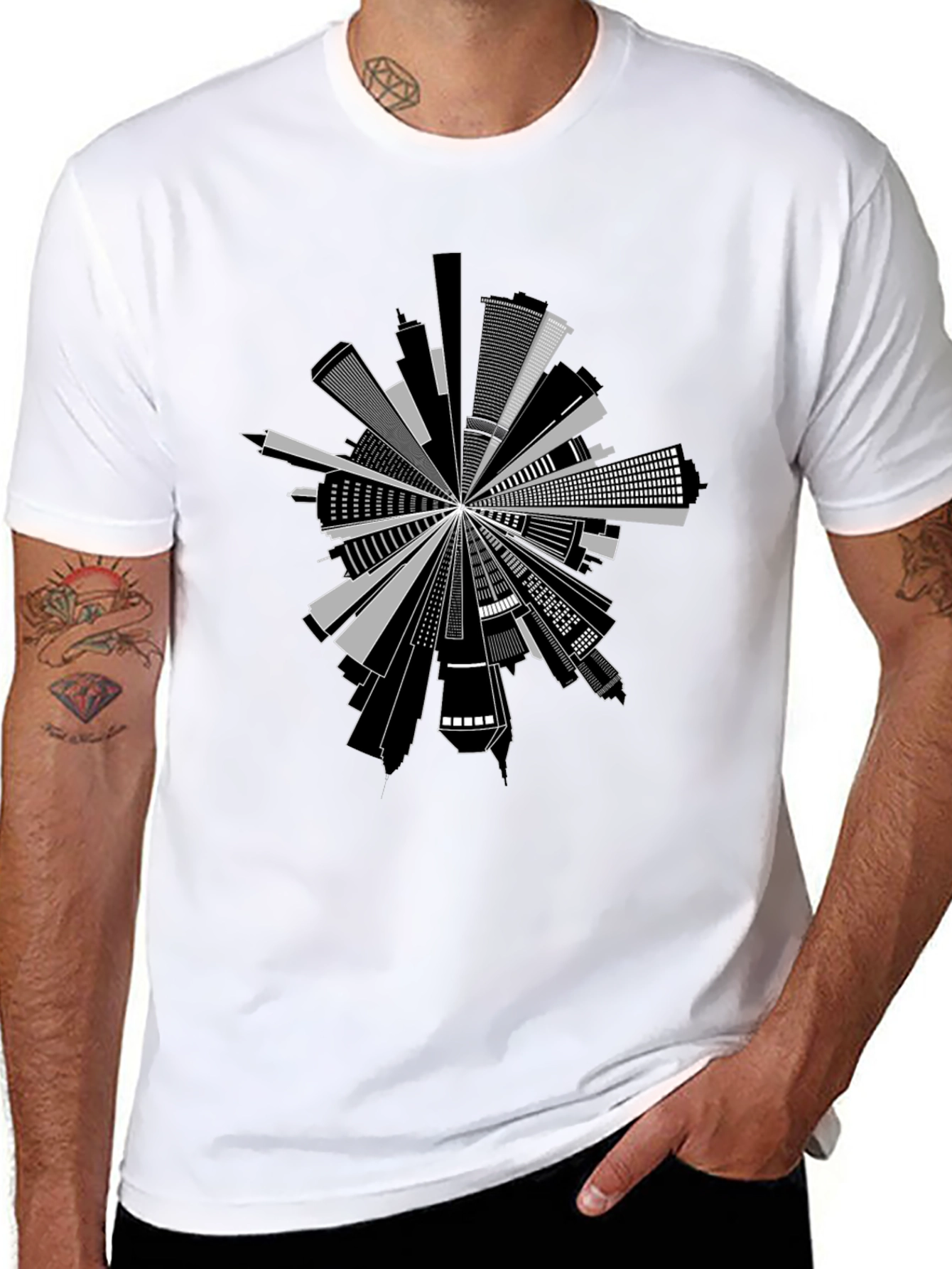 Modern Cityscape Graphic Tee