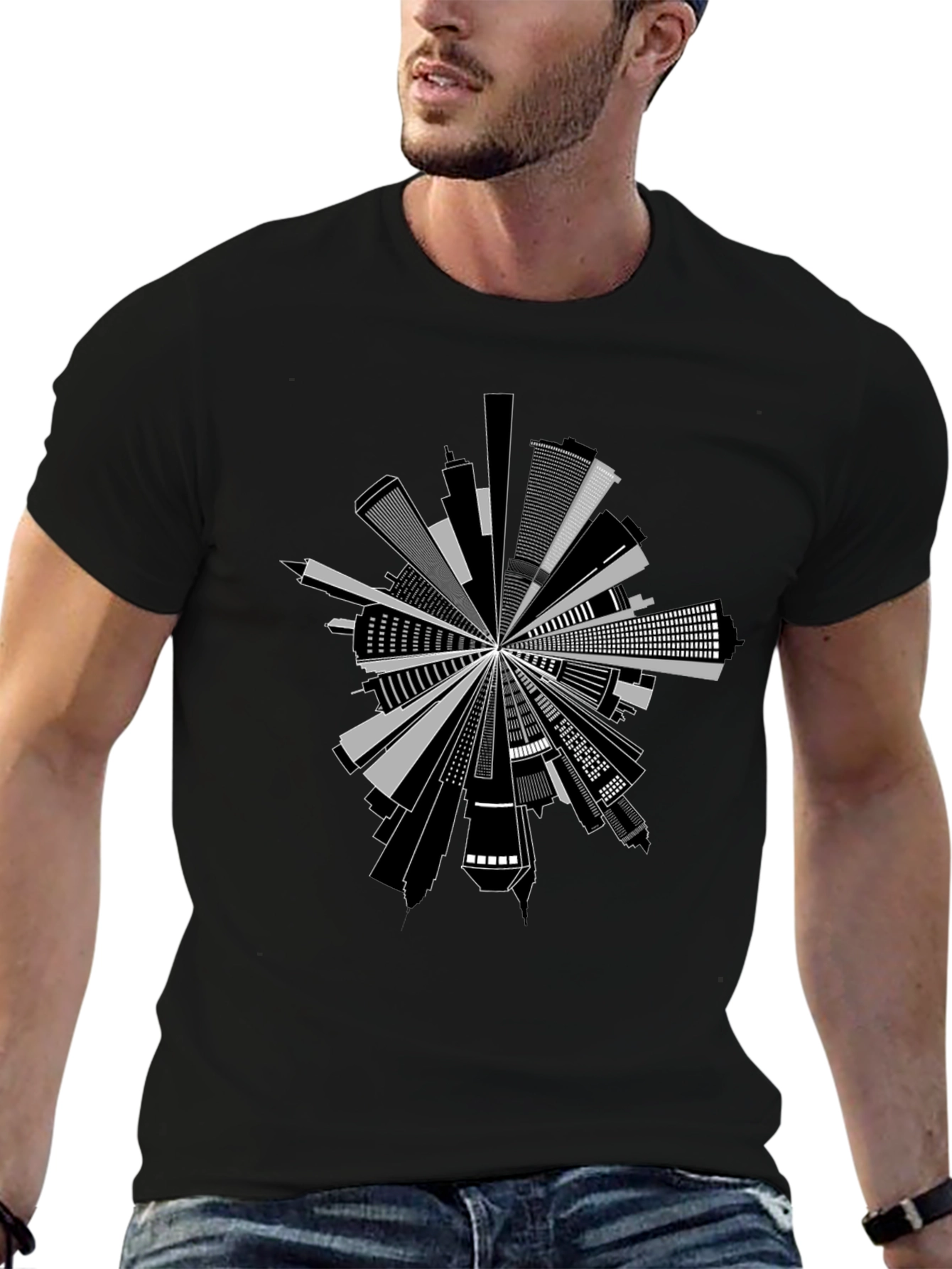 Modern Cityscape Graphic Tee