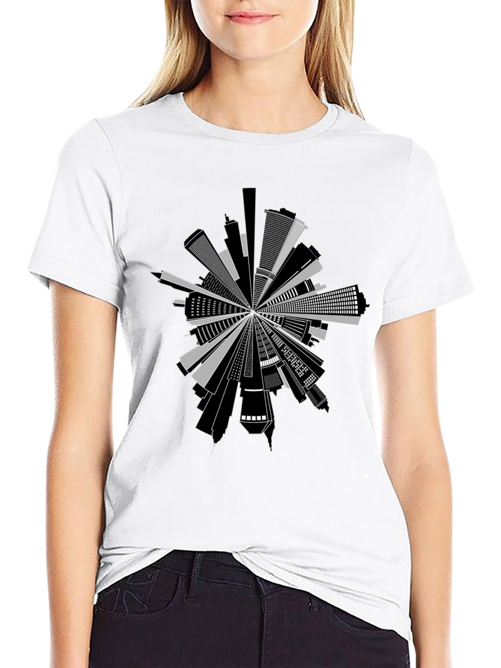 Modern Cityscape Graphic Tee